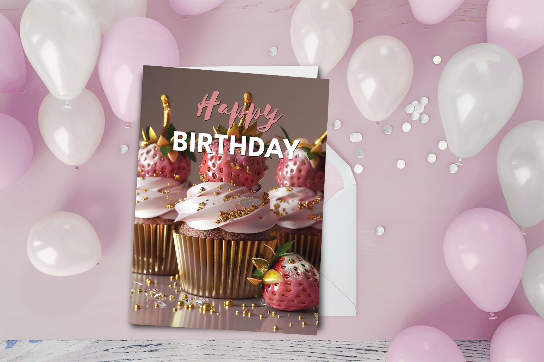 Happy Birthday Cupcakes – Sweet Celebration Card - The Soulful Artists