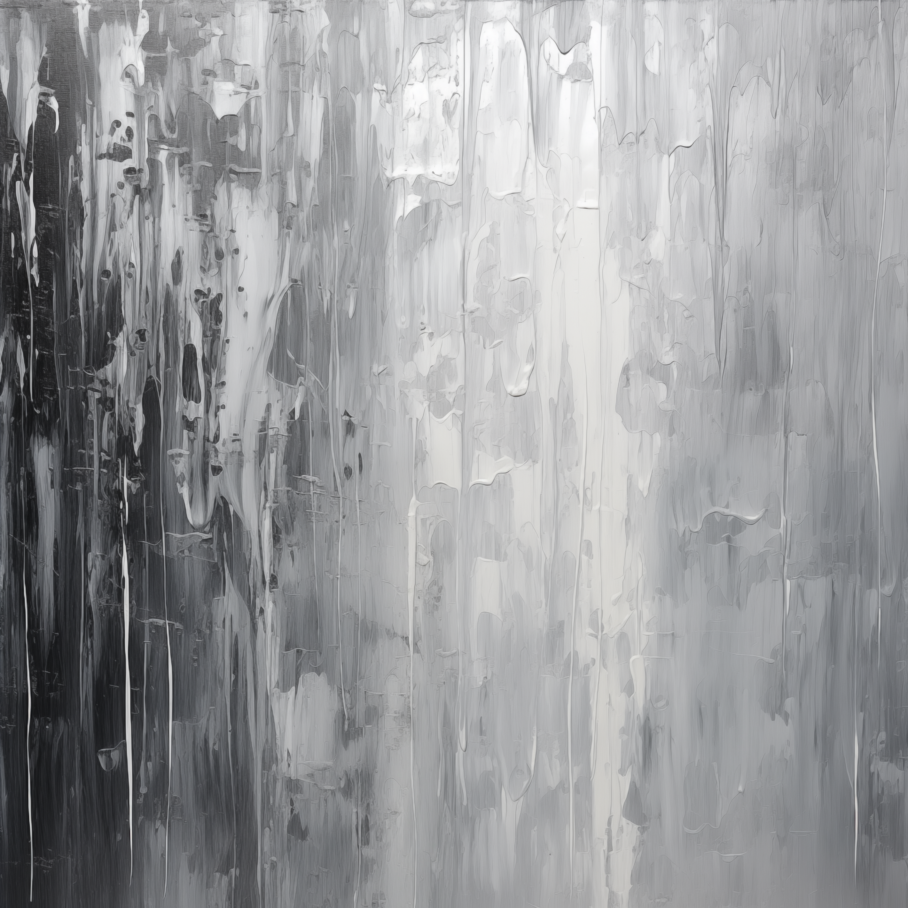 Monochrome Abstract Silver Textured Art - Elegant Rainy Effect - Digital Download