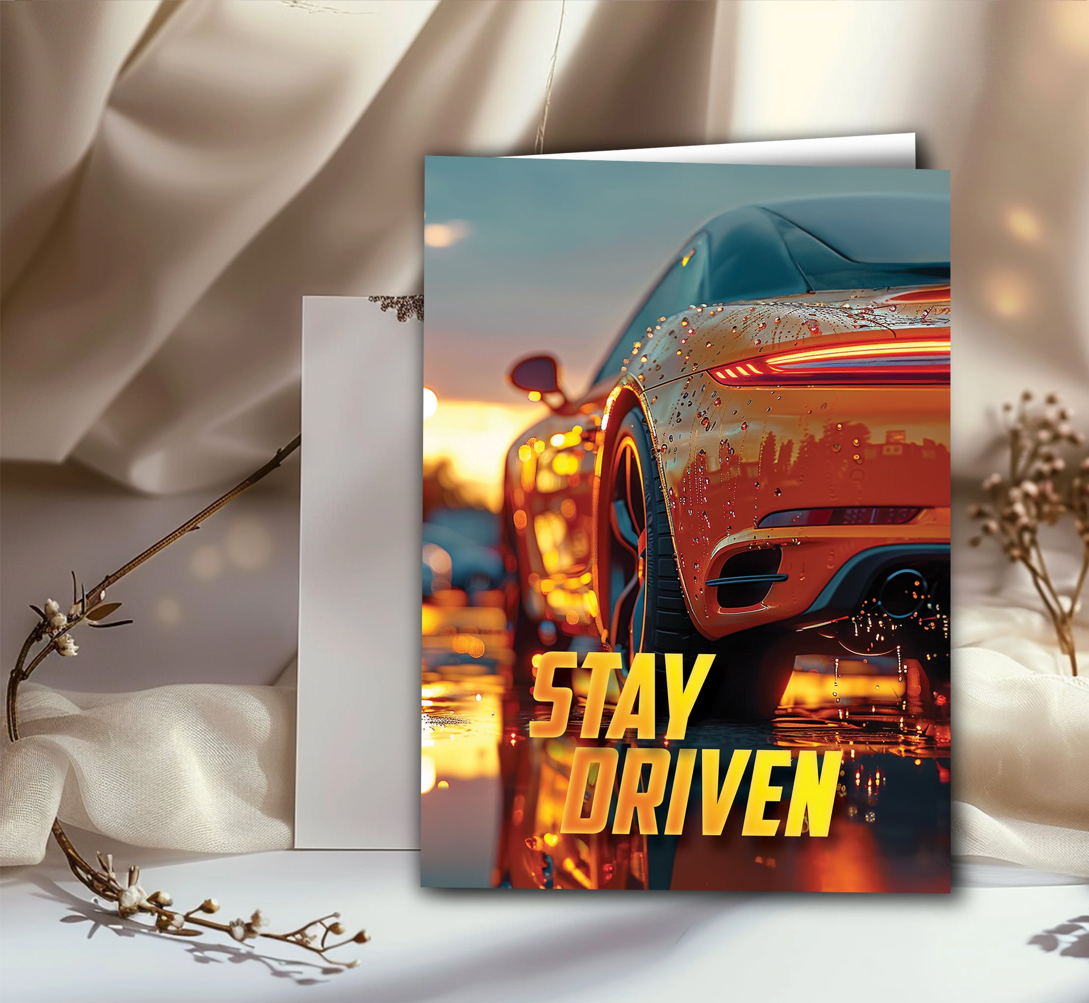 Stay Driven – Motivational Car Greeting Card - The Soulful Artists