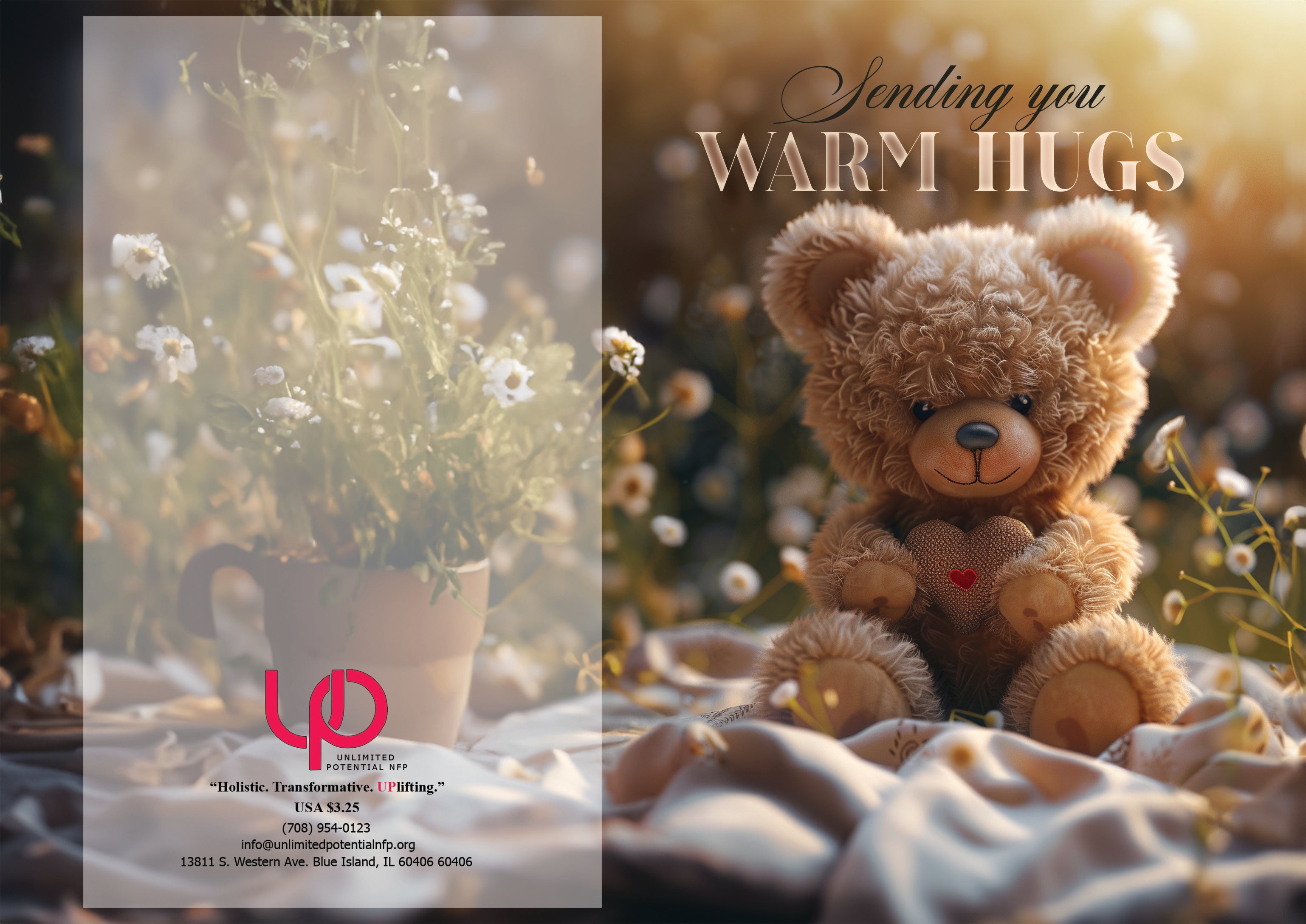 Sending You Warm Hugs – Heartfelt Greeting Card - The Soulful Artists