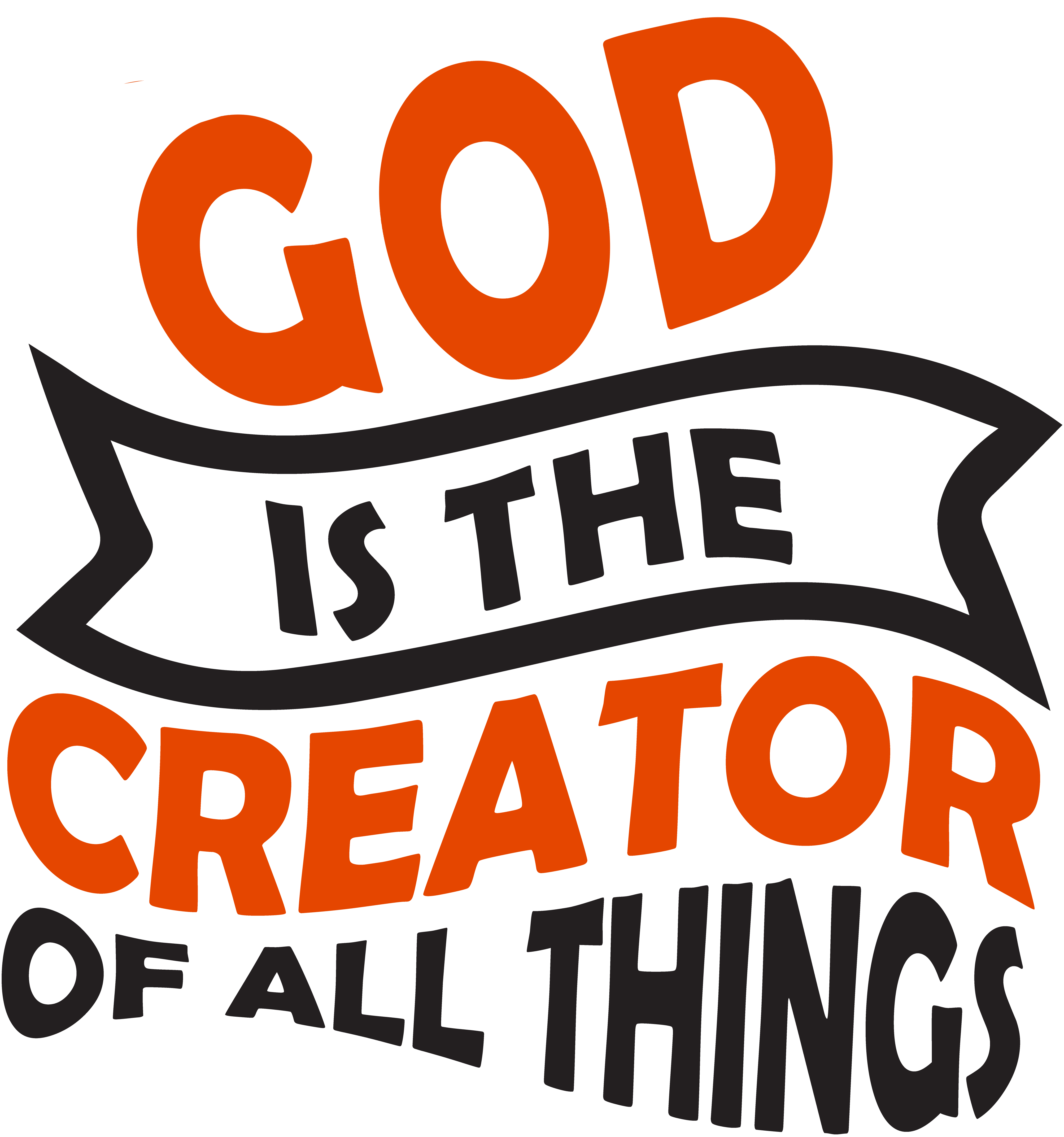 God is the Creator of All Things" Faith T-Shirt Design Digital Download