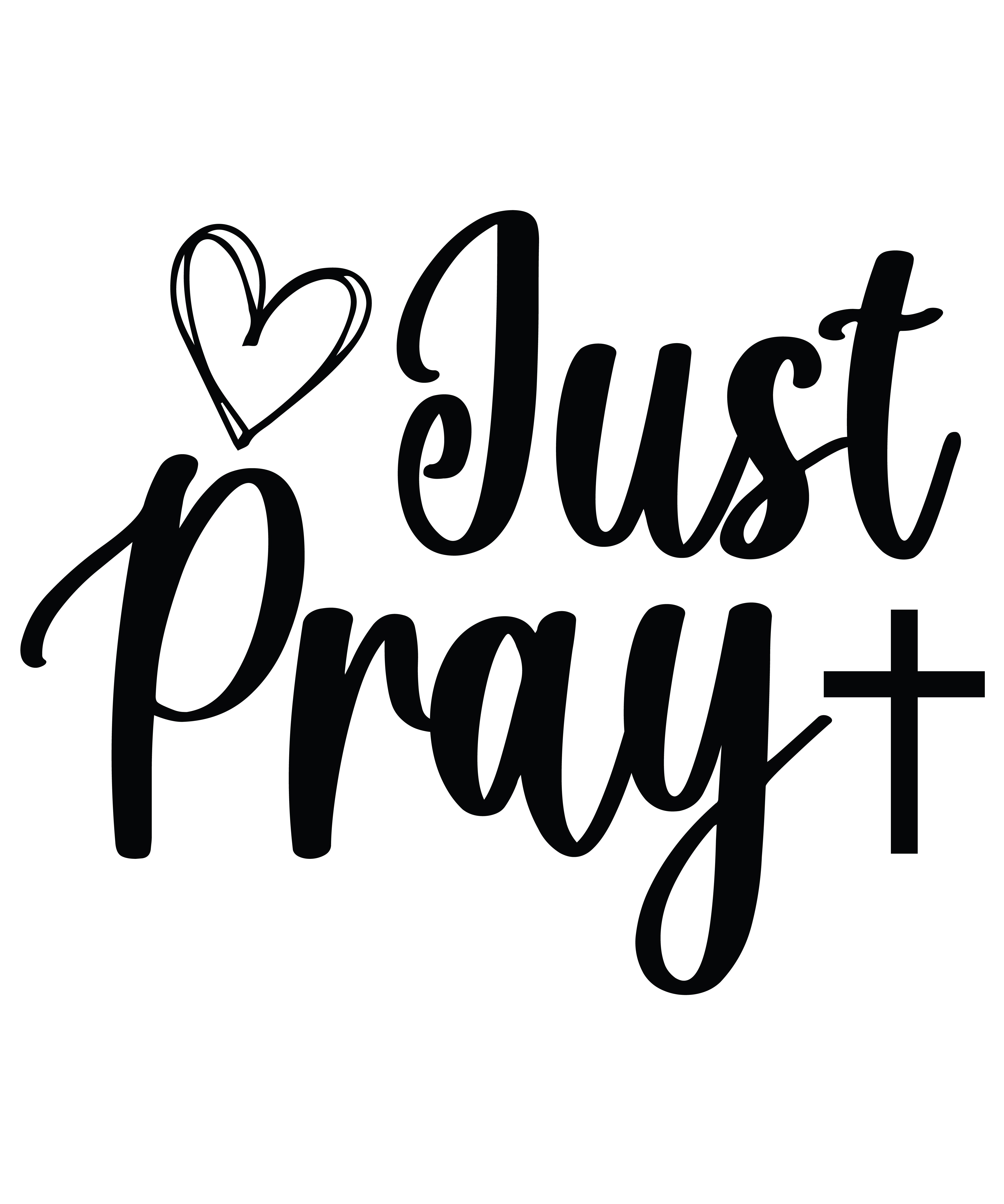 Just Pray" Simple Faith T-Shirt Design Digital Download