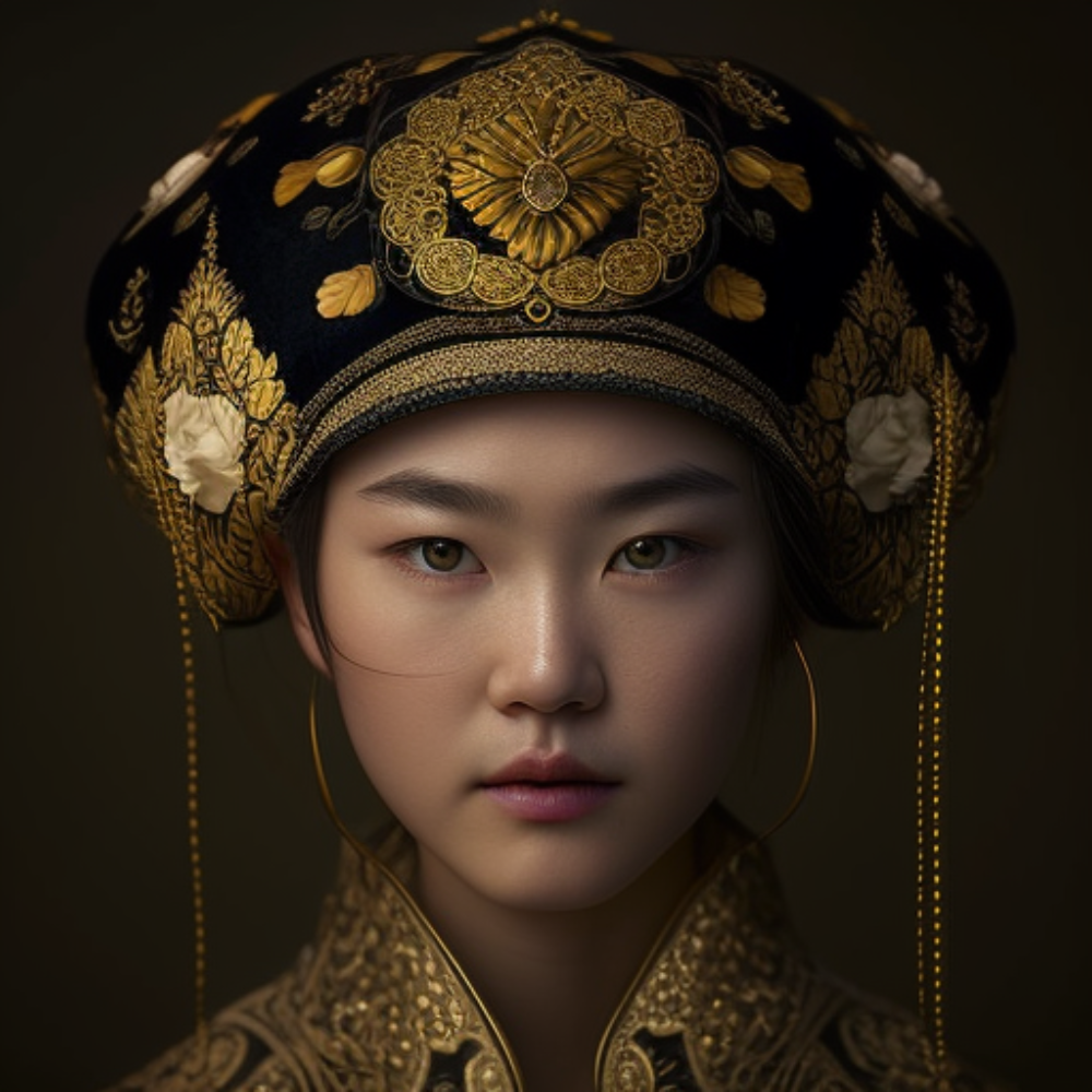 25 years old asian girl cinematic image