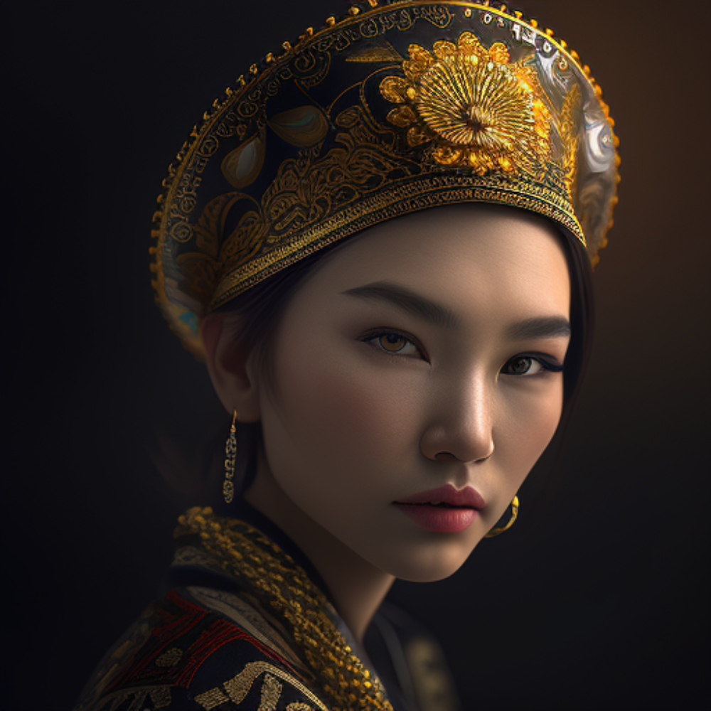 25 years old asian girl cinematic image