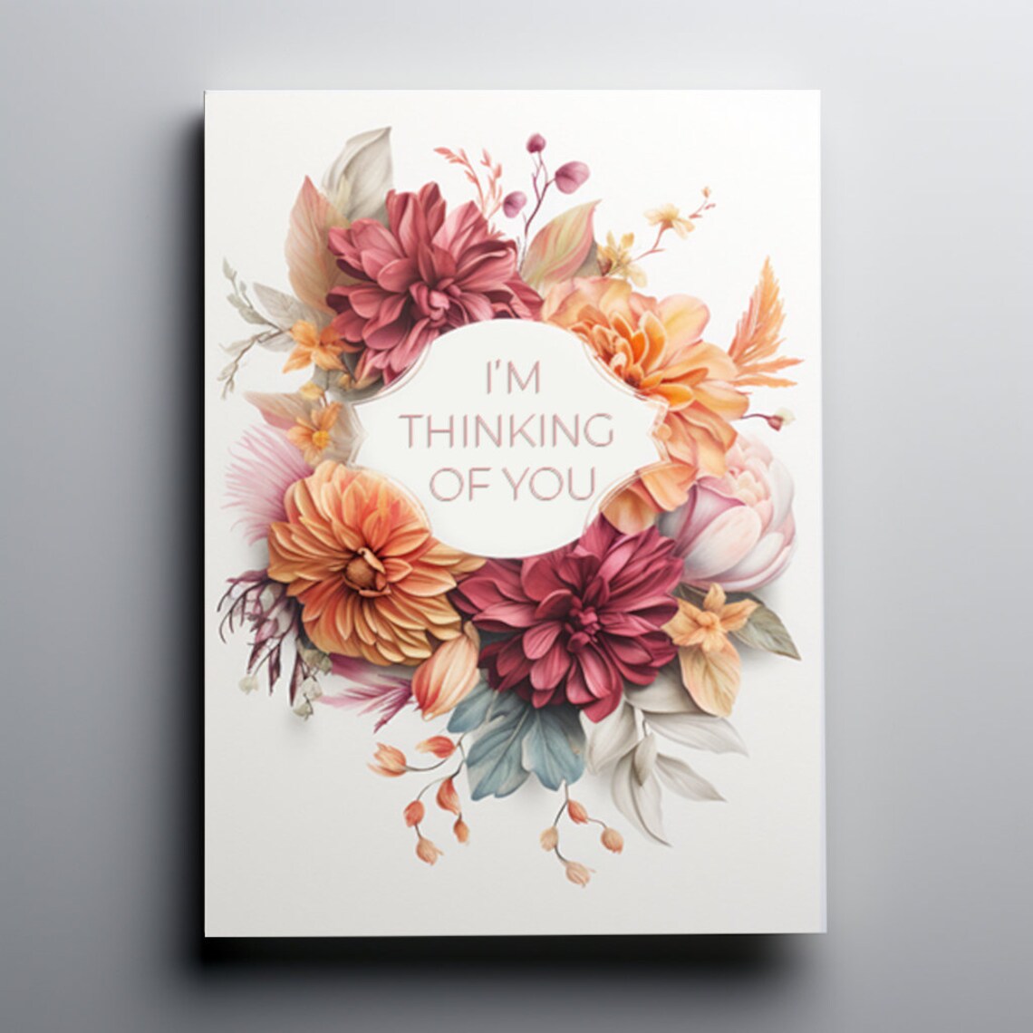 I’m Thinking of You – Heartfelt Connection Greeting Card - The Soulful Artists
