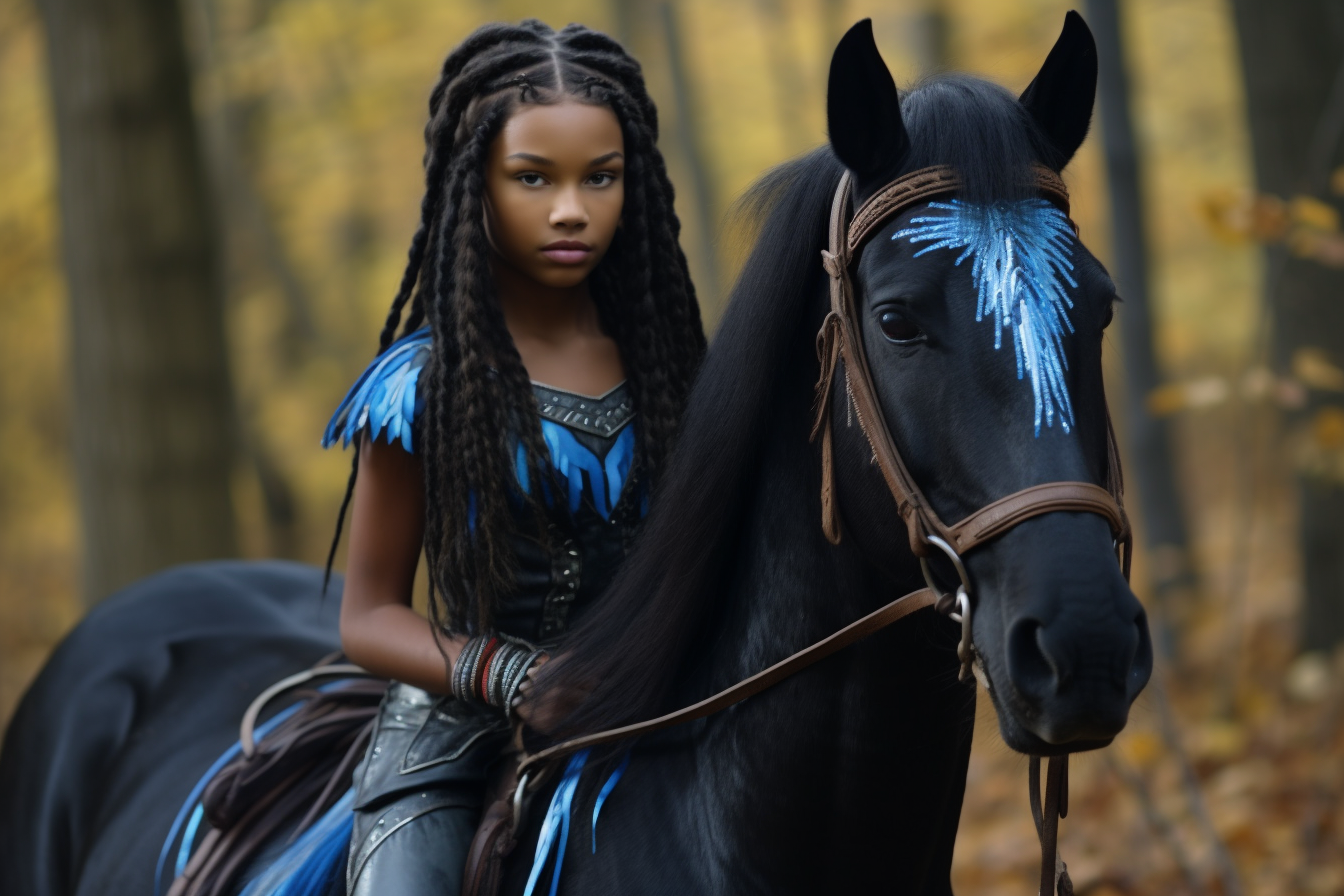 Equestrian lady loving on her horse