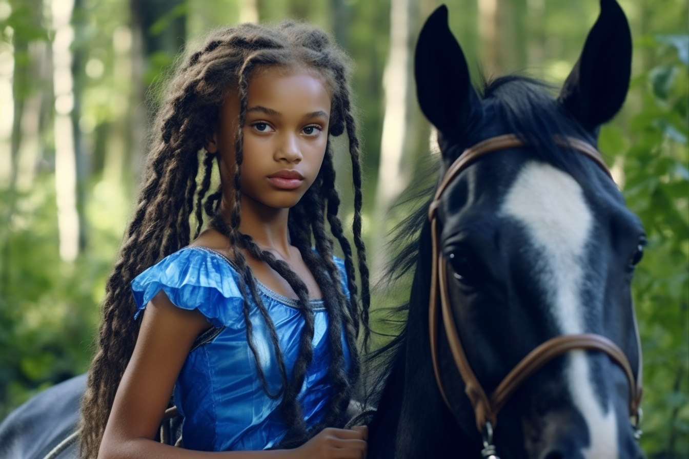 Equestrian lady loving on her horse