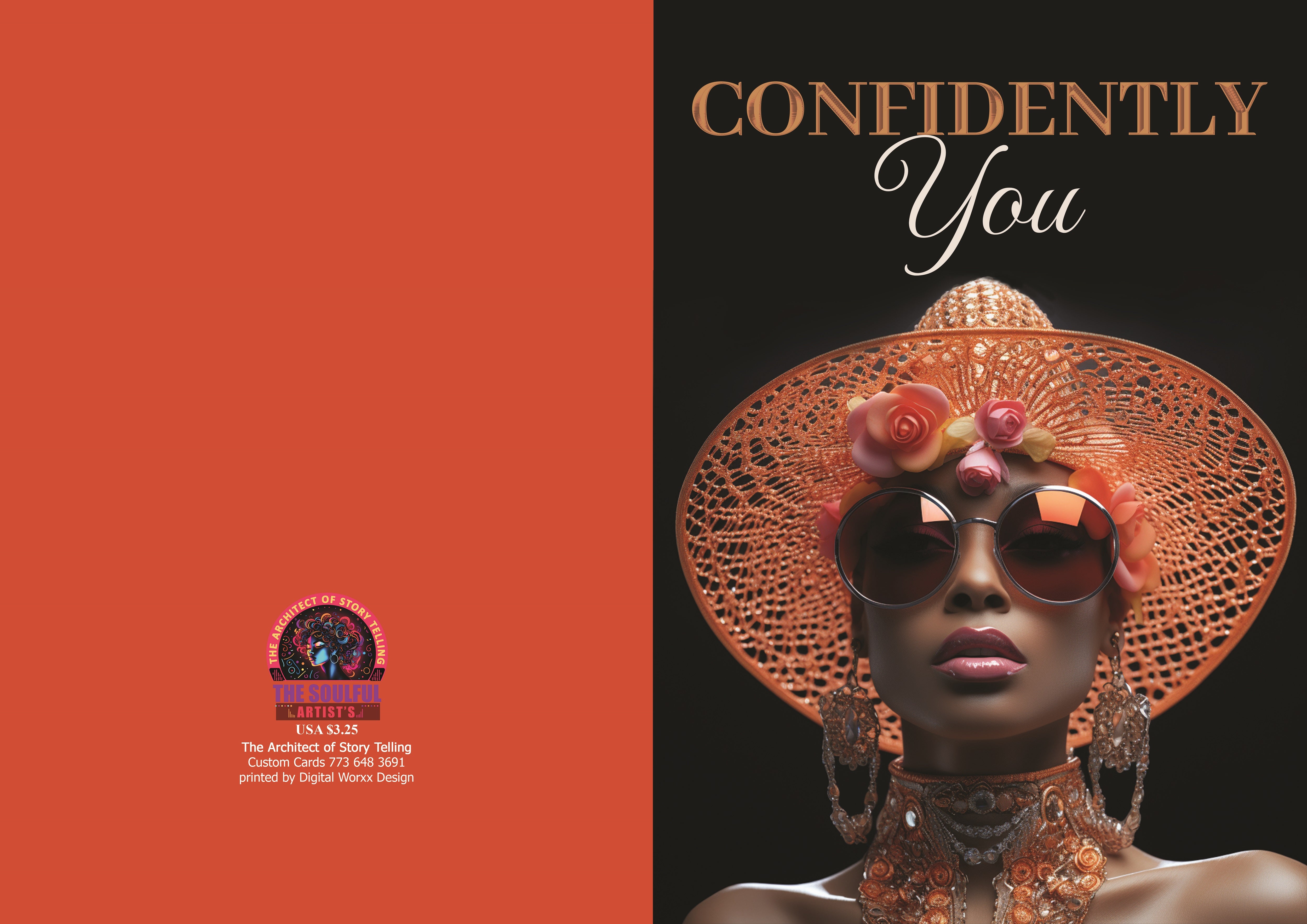 Confidently You" Greeting Card - Stylish & Empowering Design