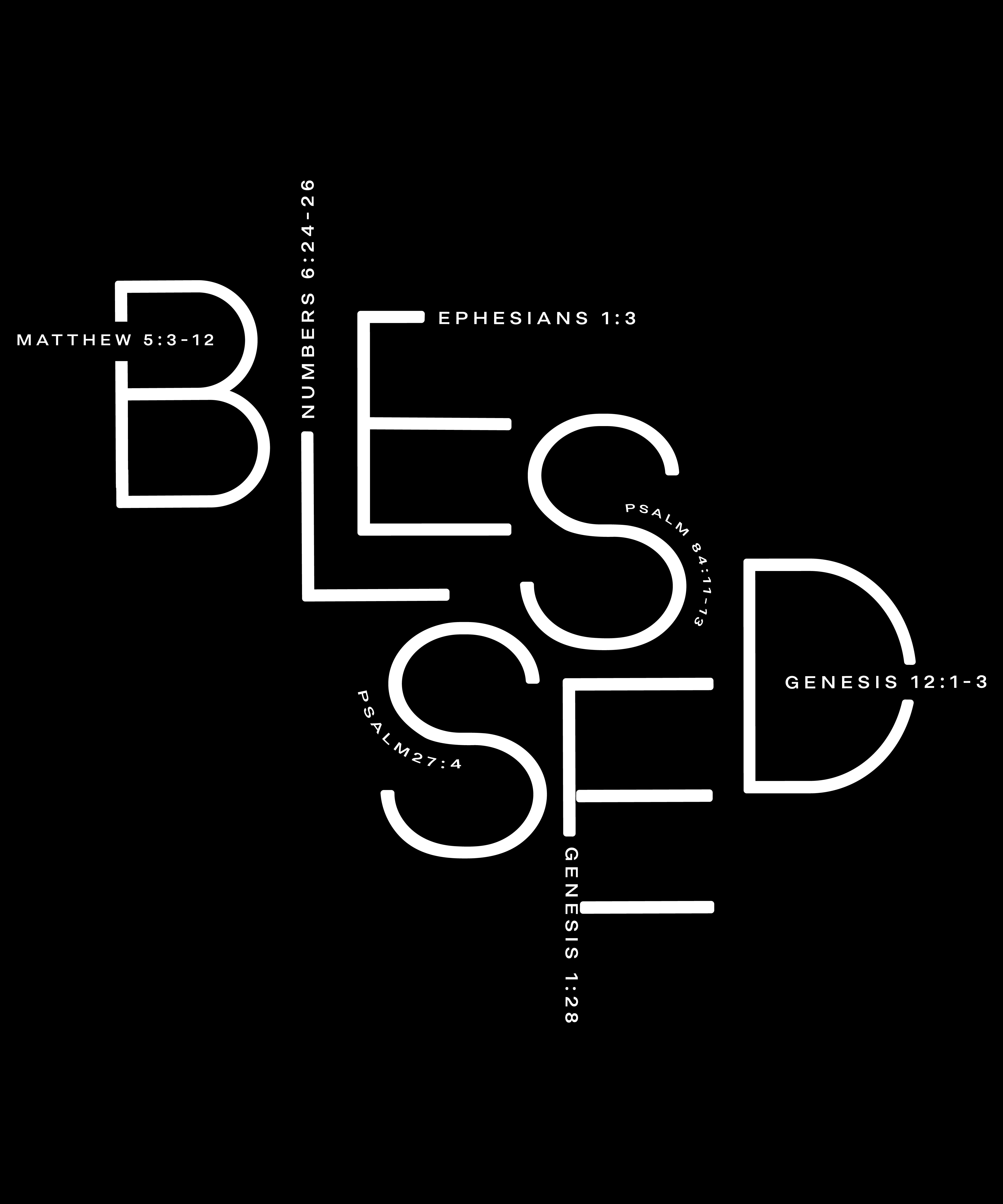 Blessed Bible Verse T-Shirt Design