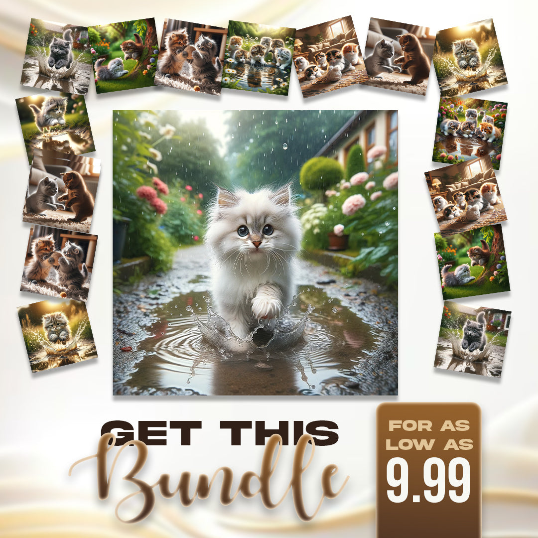 Kitten Bliss: A 10-Piece Digital Art Bundle