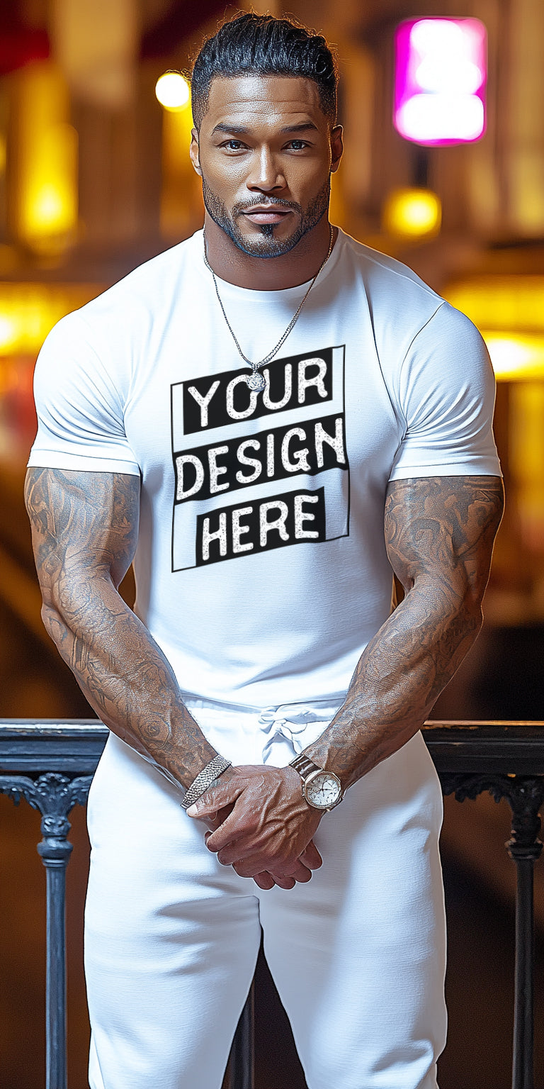 Bold Urban T-Shirt Print with Customizable Design Area