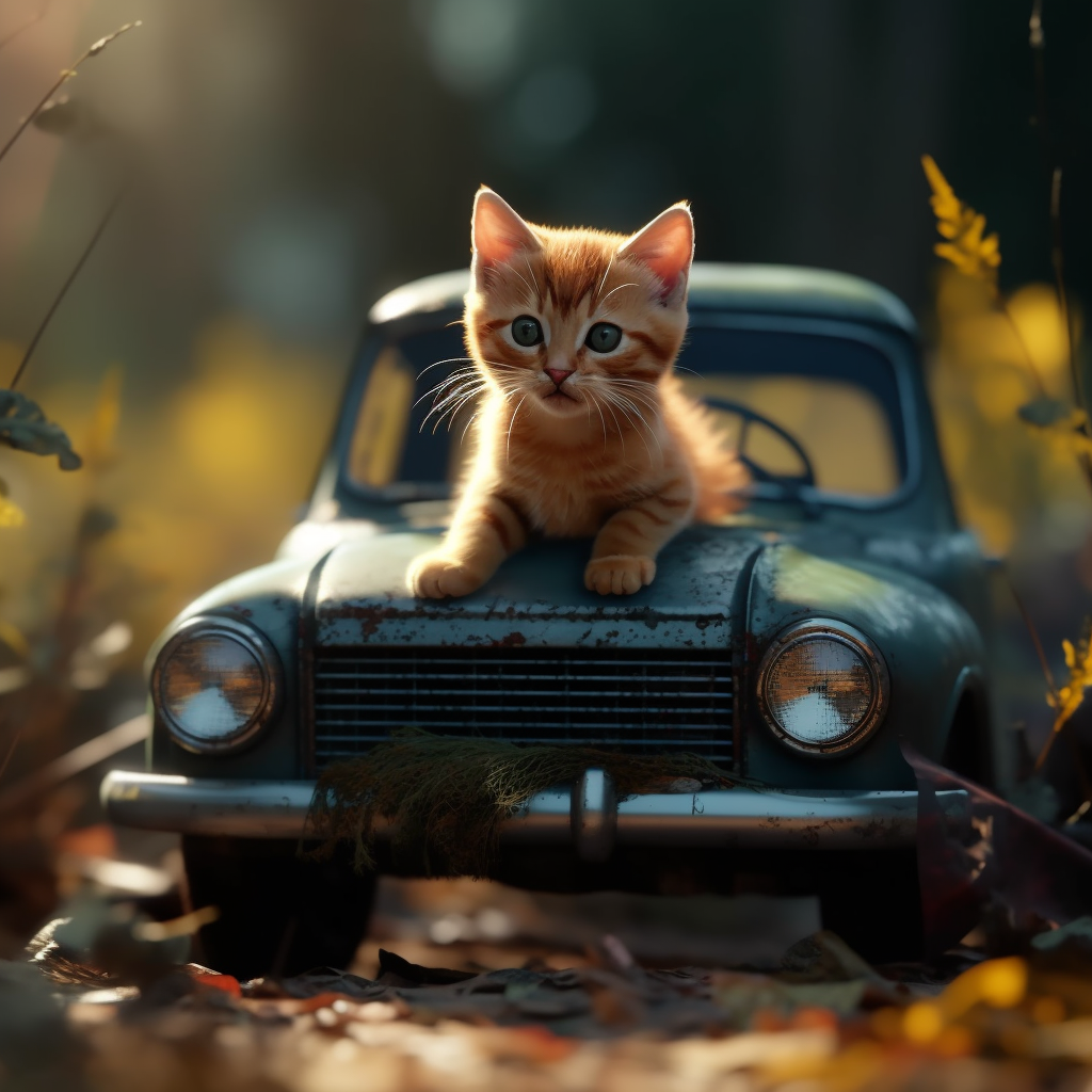 Curious Kittens: 4-Piece Ultra-Realistic Digital Art Bundle