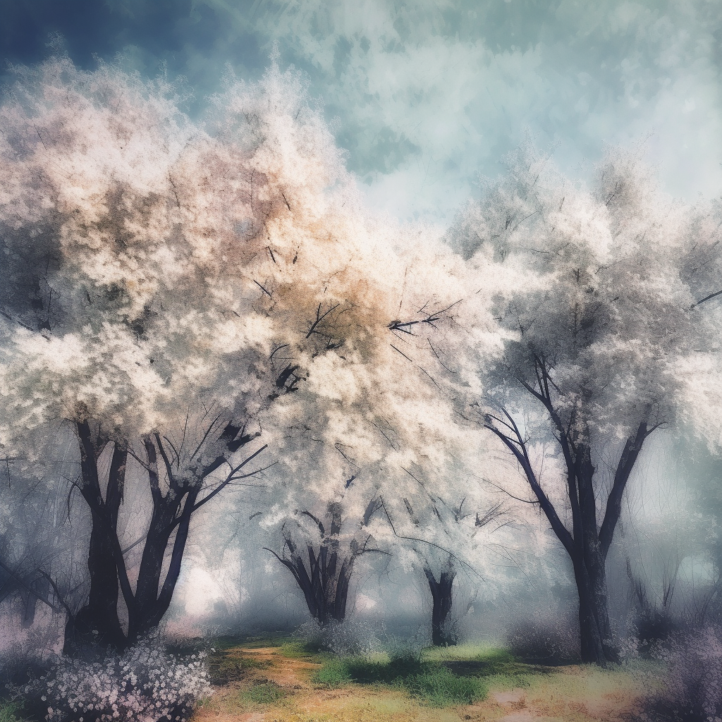 Dreamscapes of Nature: 4-Piece Watercolor Digital Art Bundle