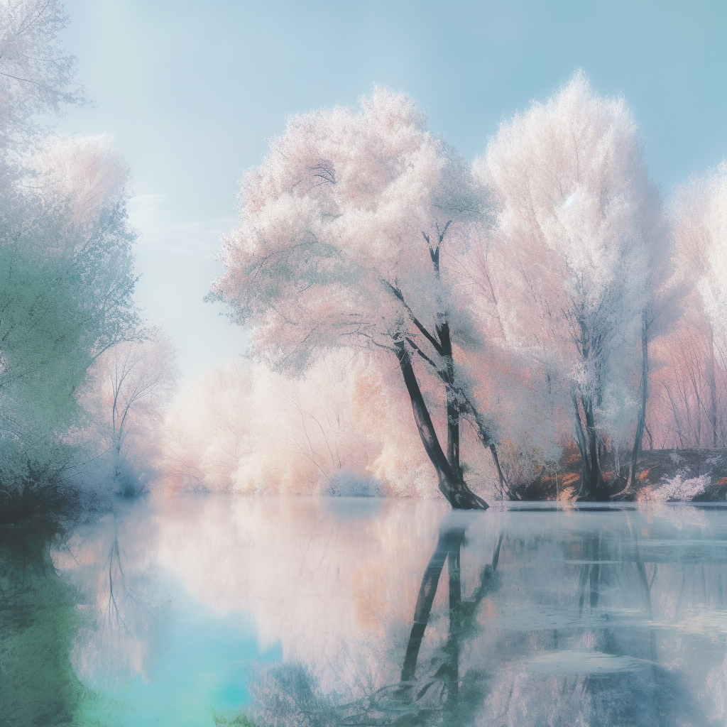 Dreamscapes of Nature: 4-Piece Watercolor Digital Art Bundle
