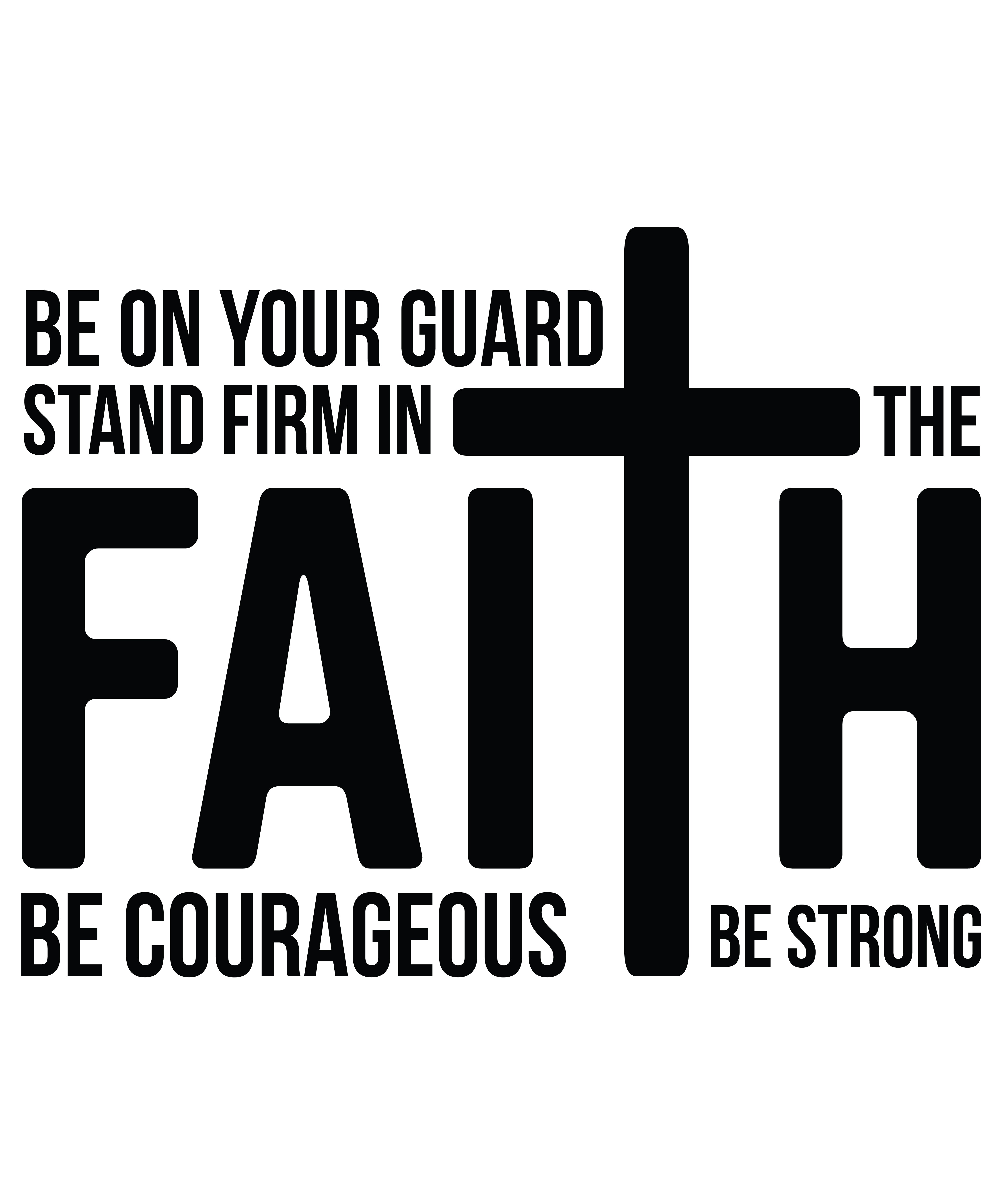 Stand Firm in Faith – Inspirational T-Shirt Design" Digital Download