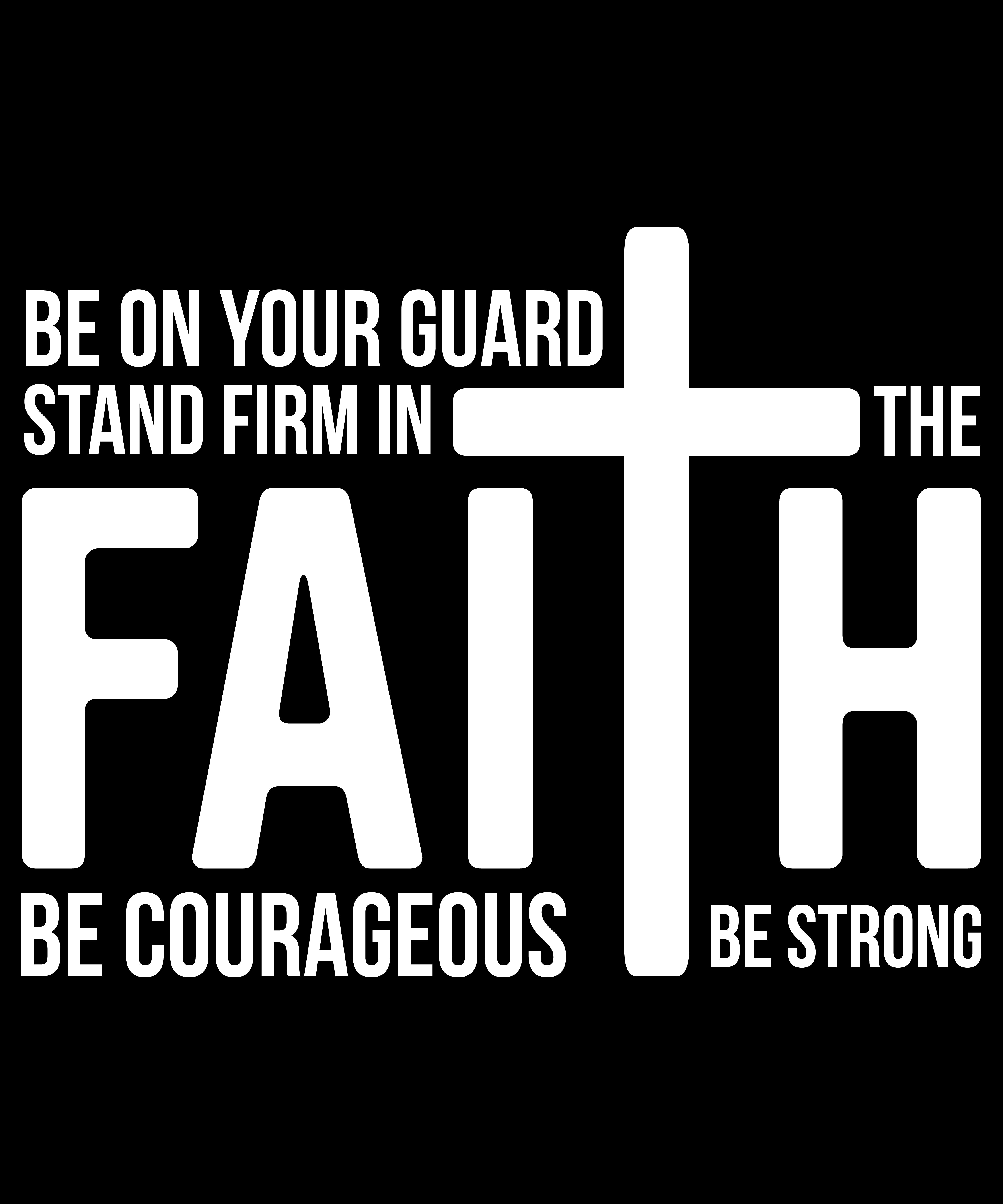 Stand Firm in Faith – Inspirational T-Shirt Design" Digital Download