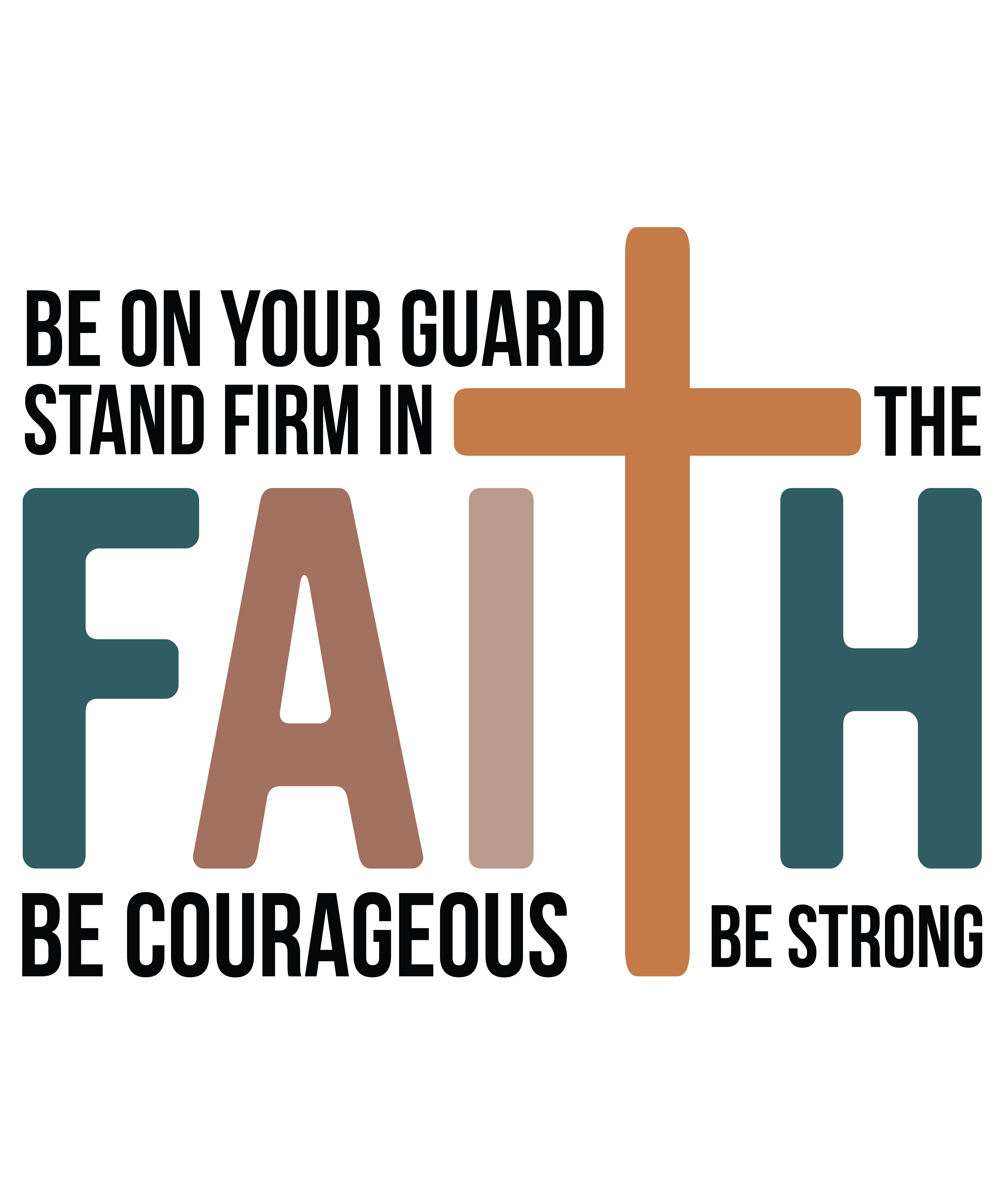 Stand Firm in Faith – Inspirational T-Shirt Design" Digital Download