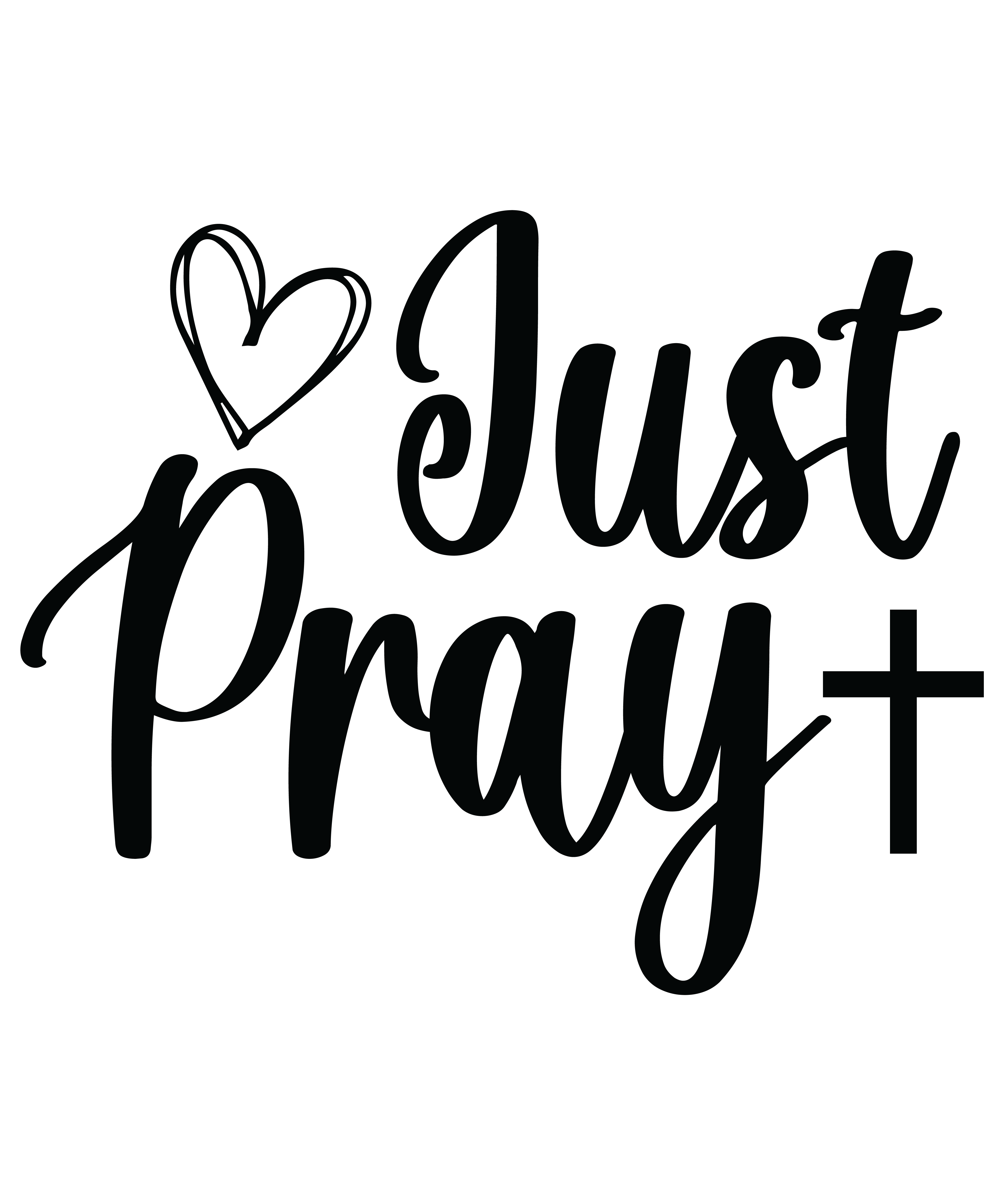Just Pray" Simple Faith T-Shirt Design Digital Download
