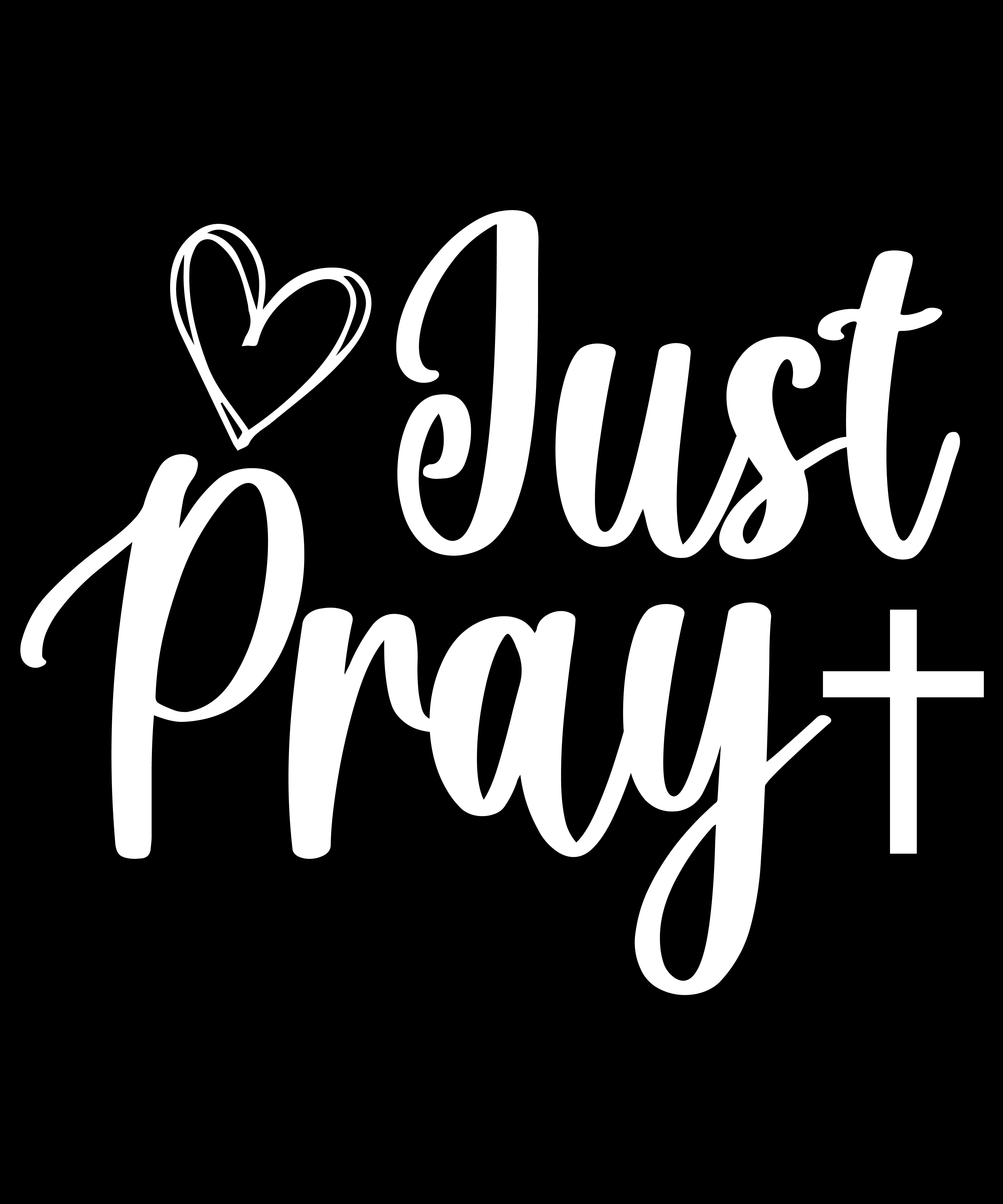 Just Pray" Simple Faith T-Shirt Design Digital Download