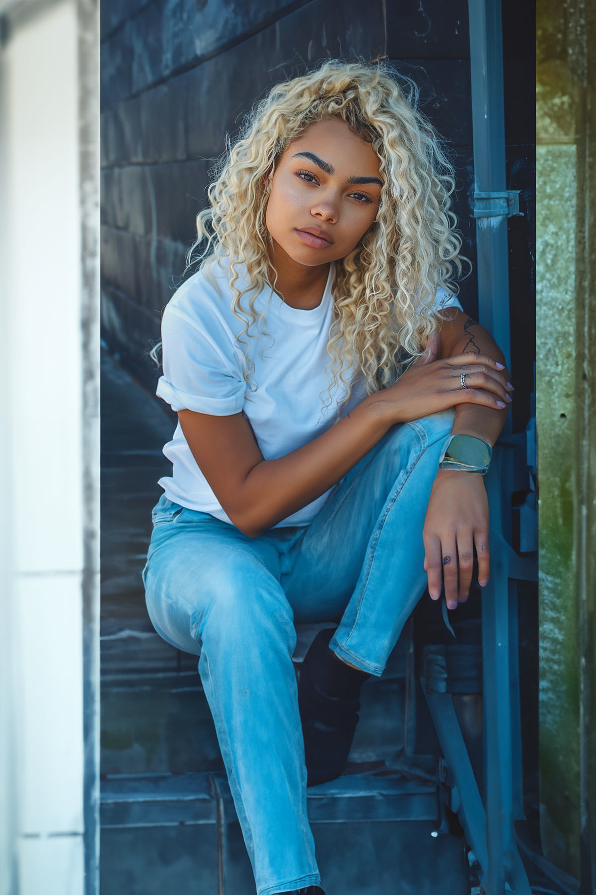 Urban Chic - Stylish Woman in Casual Attire