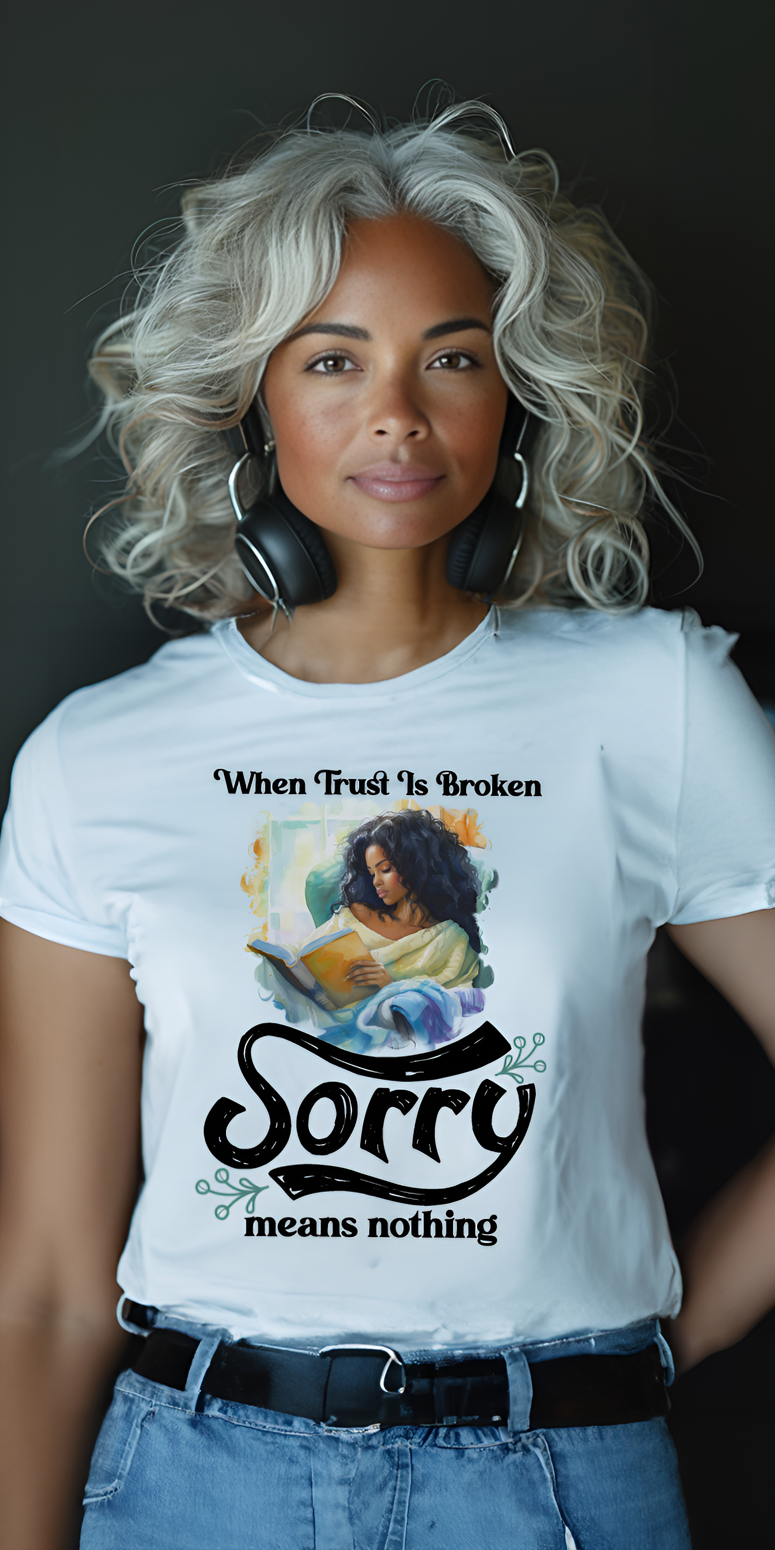 When Trust is Broken – Reflective Afro Art for Custom Apparel