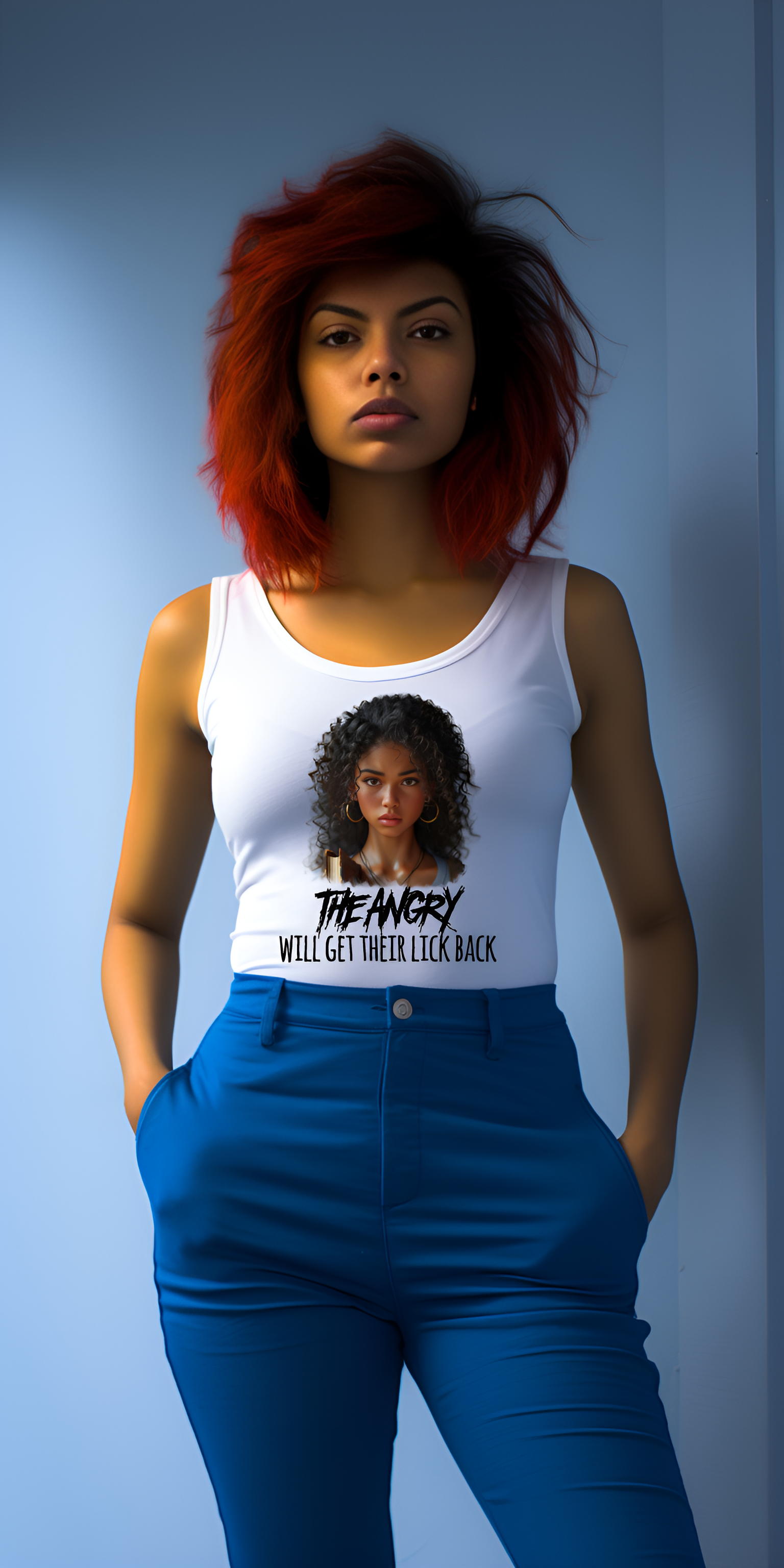 The Angry Will Get Their Lick Back – Fierce Afro Art for Custom Apparel