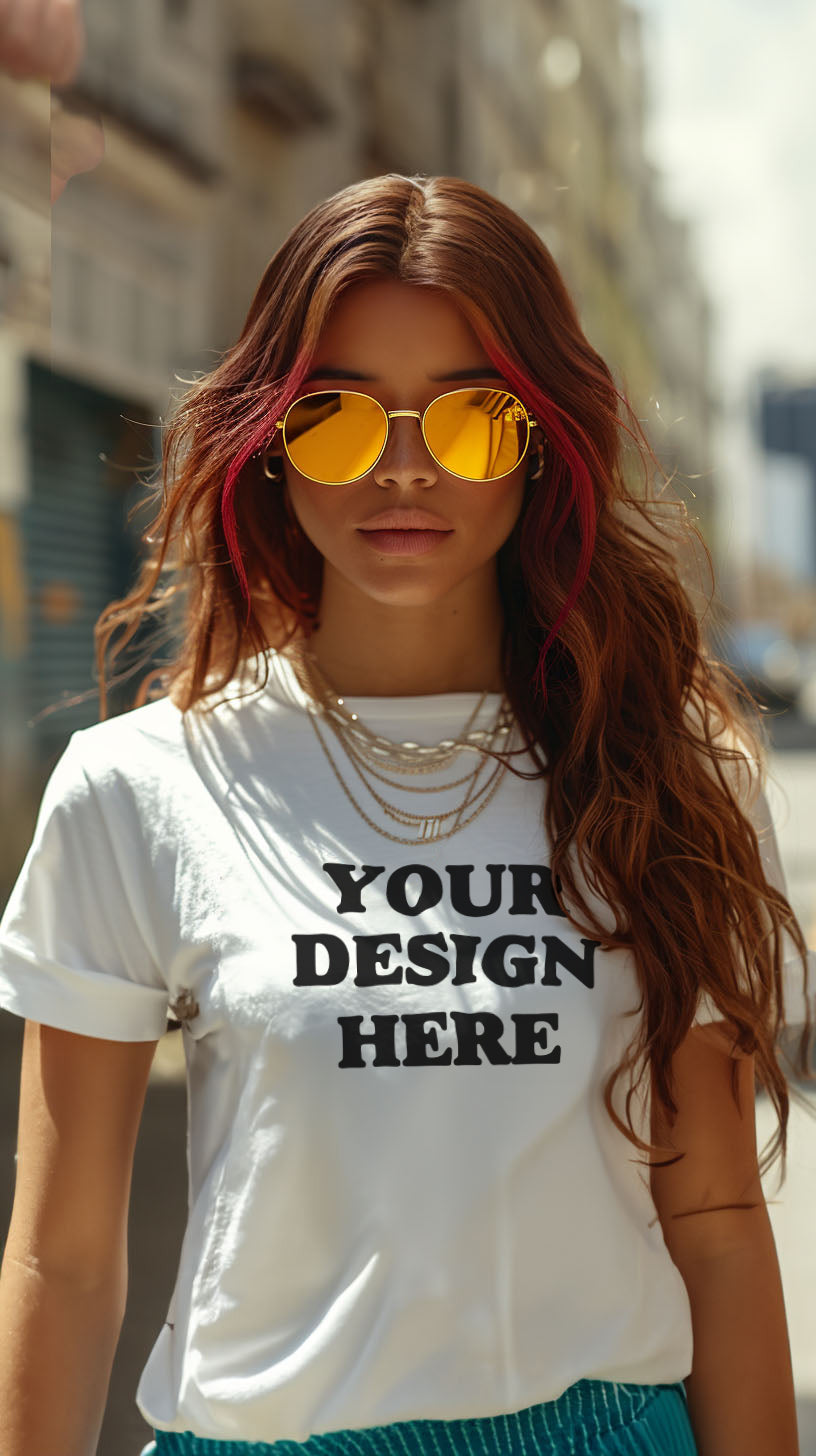 City Chic Mockup - Customizable T-Shirt Design