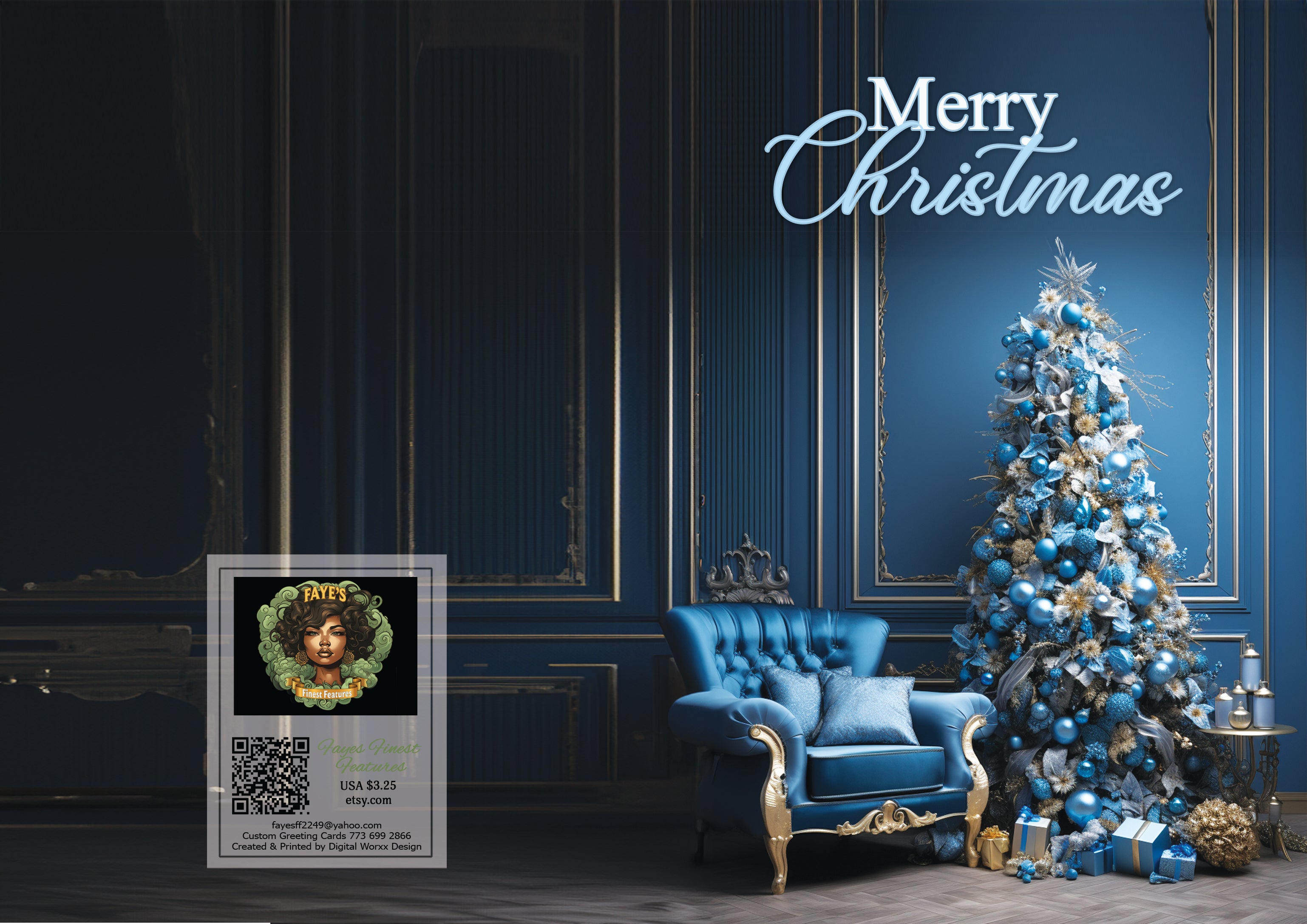 Opulent Blue: A Royal Holiday Setting