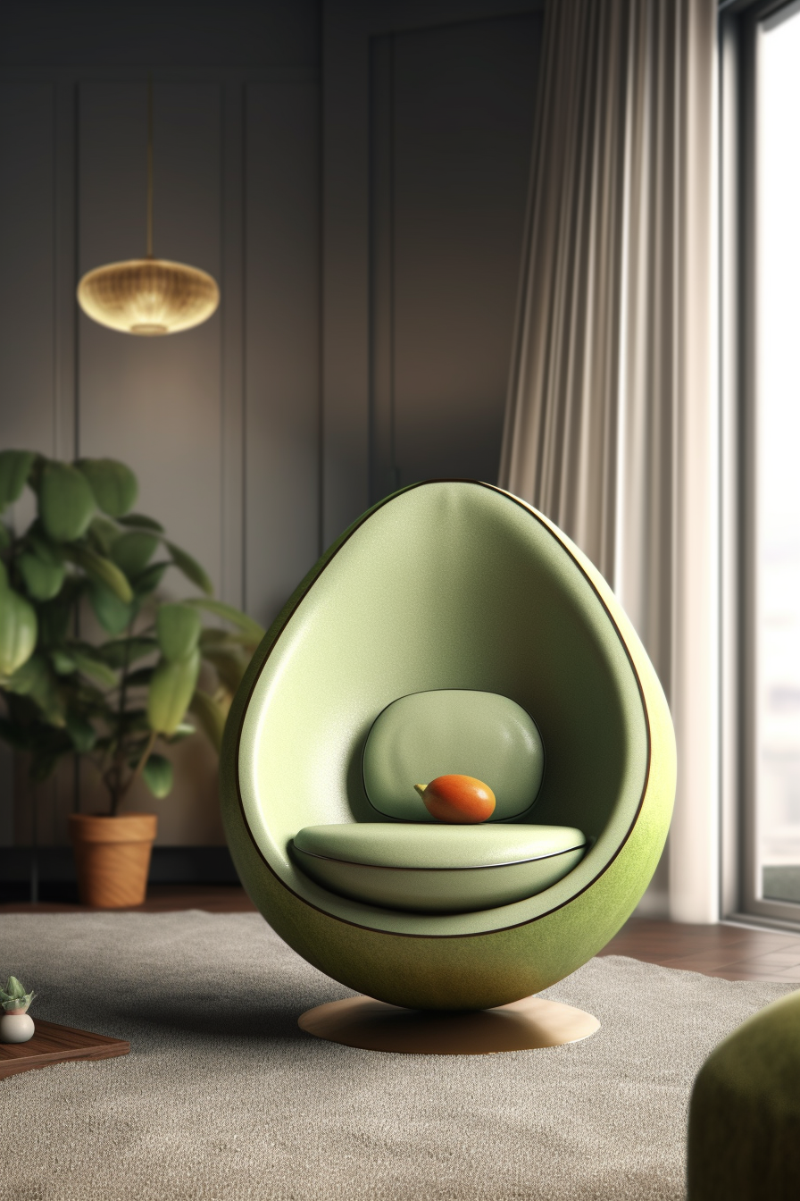 Avocado chair in luxury urban interior detailing Uploa Uplo