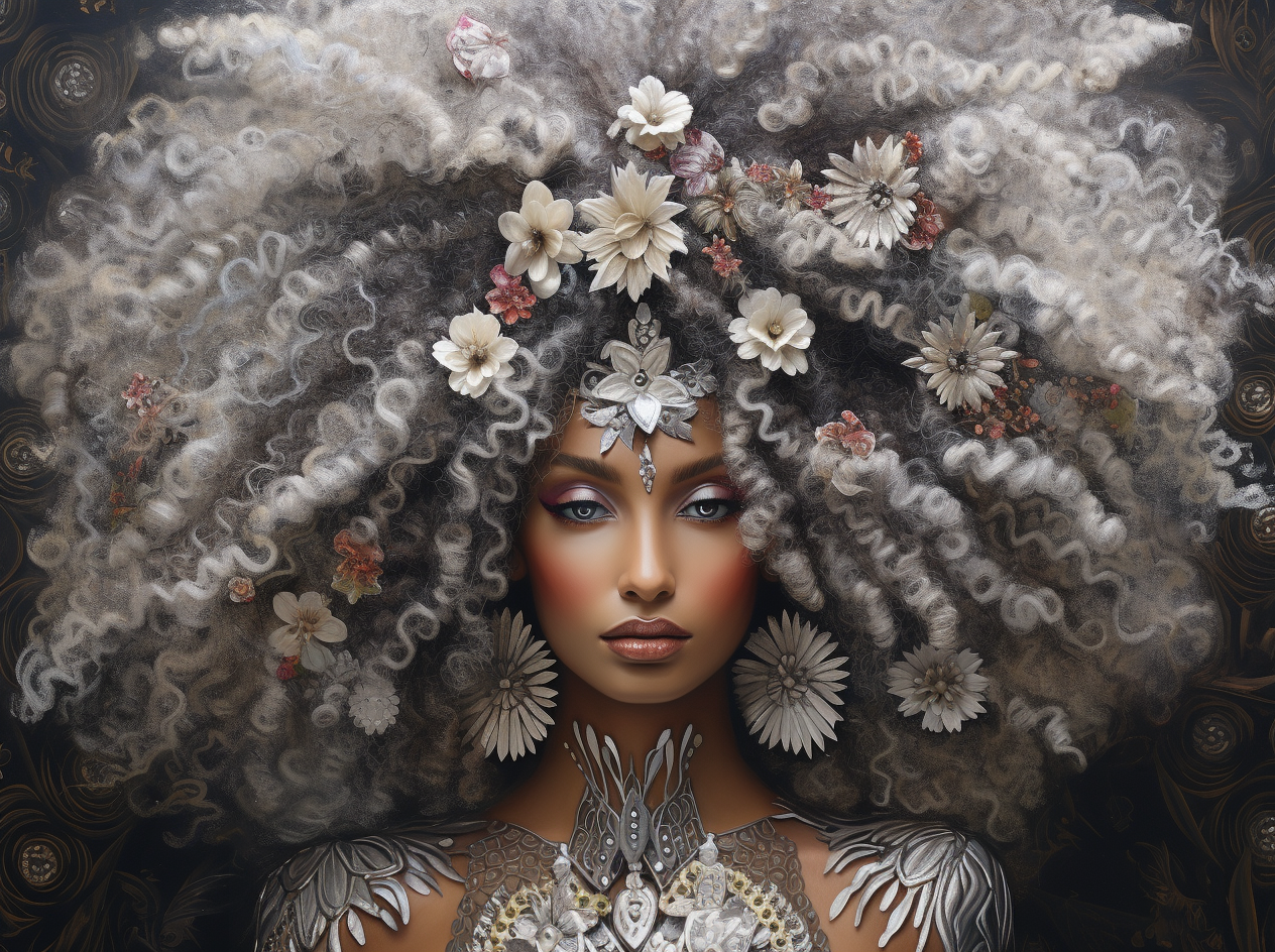Embracing Uniqueness afro hair with words in the haecf - The Soulful Artists
