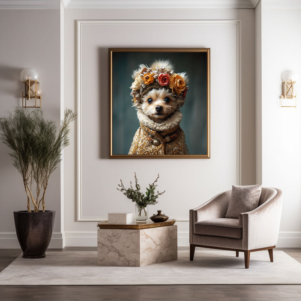 Regal Paws: The Queenly Pooch