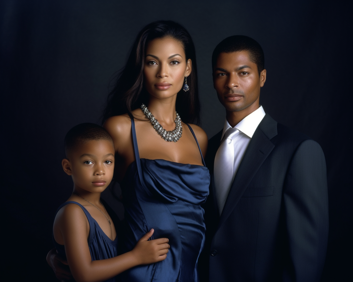 Output nolan film style ultra photo realistic family art