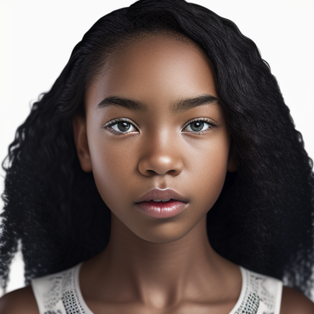 Picture of very beautiful of African American girl