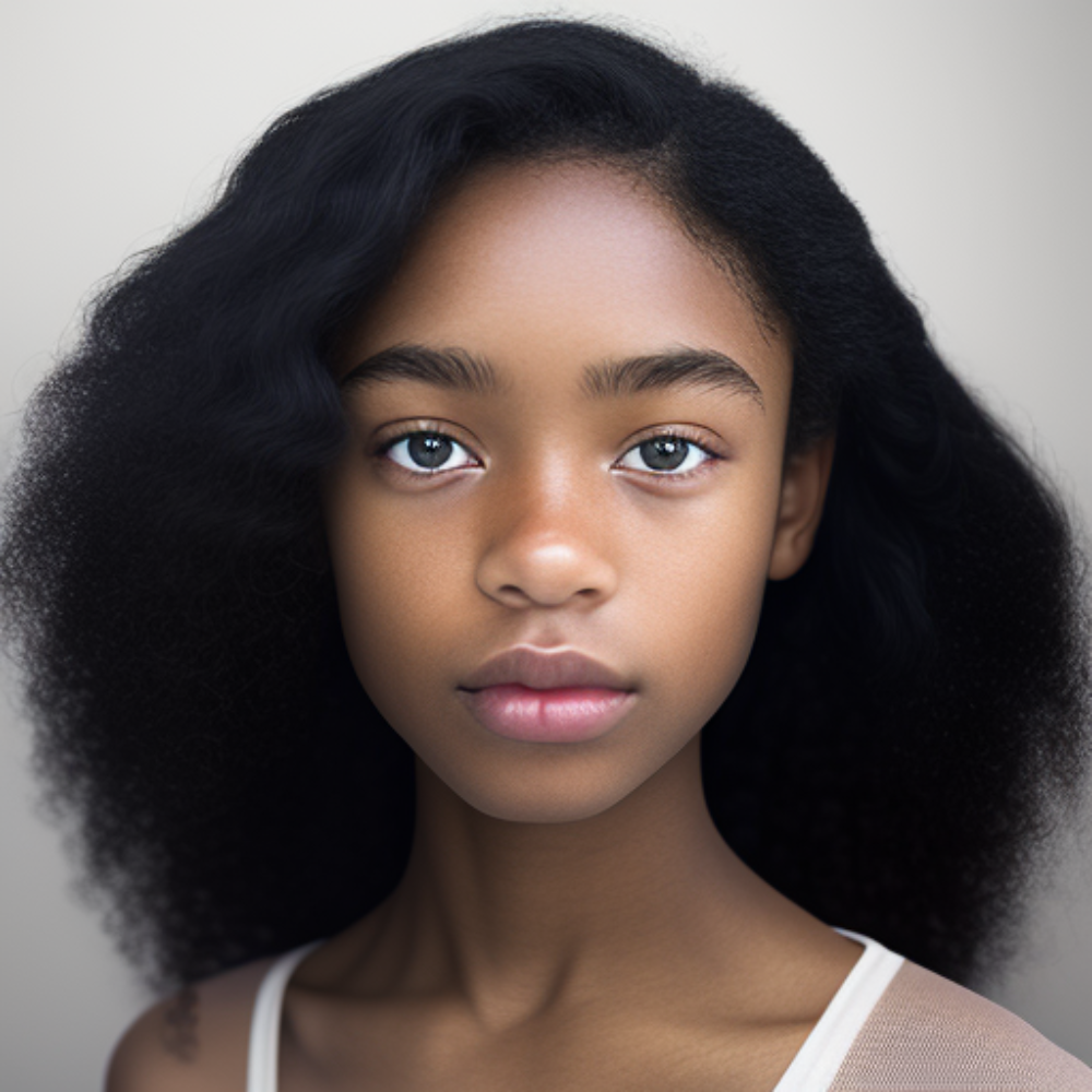 Picture of very beautiful of African American girl
