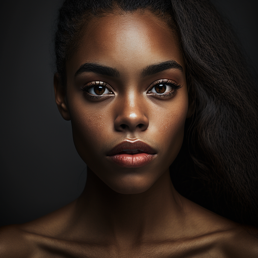 Picture of very beautiful of African American girl