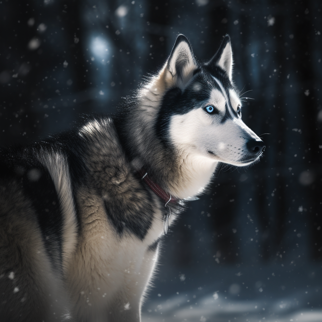 Winter Majesty: The Siberian Husky's Gaze - The Soulful Artists