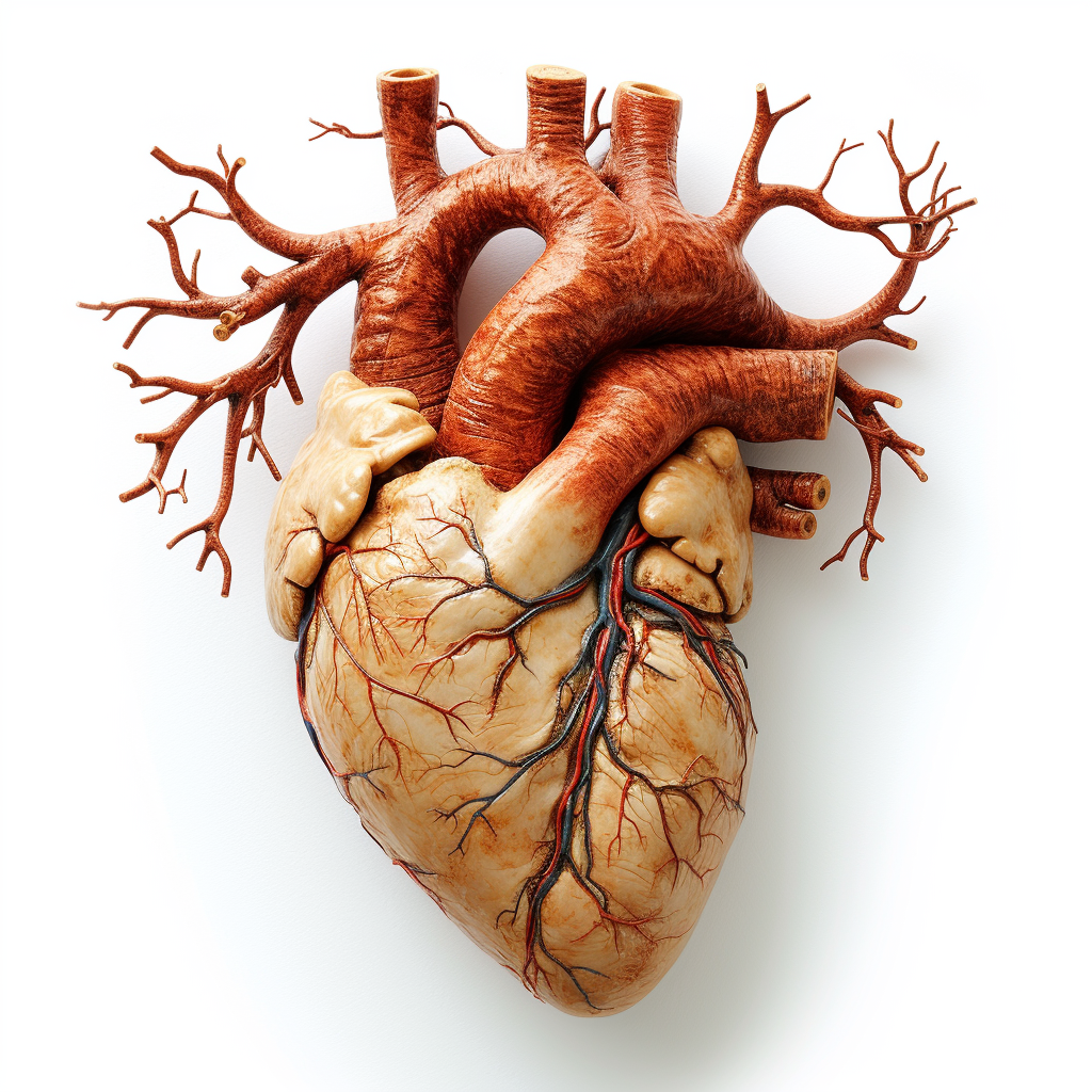 A 3D illustration of a human heart