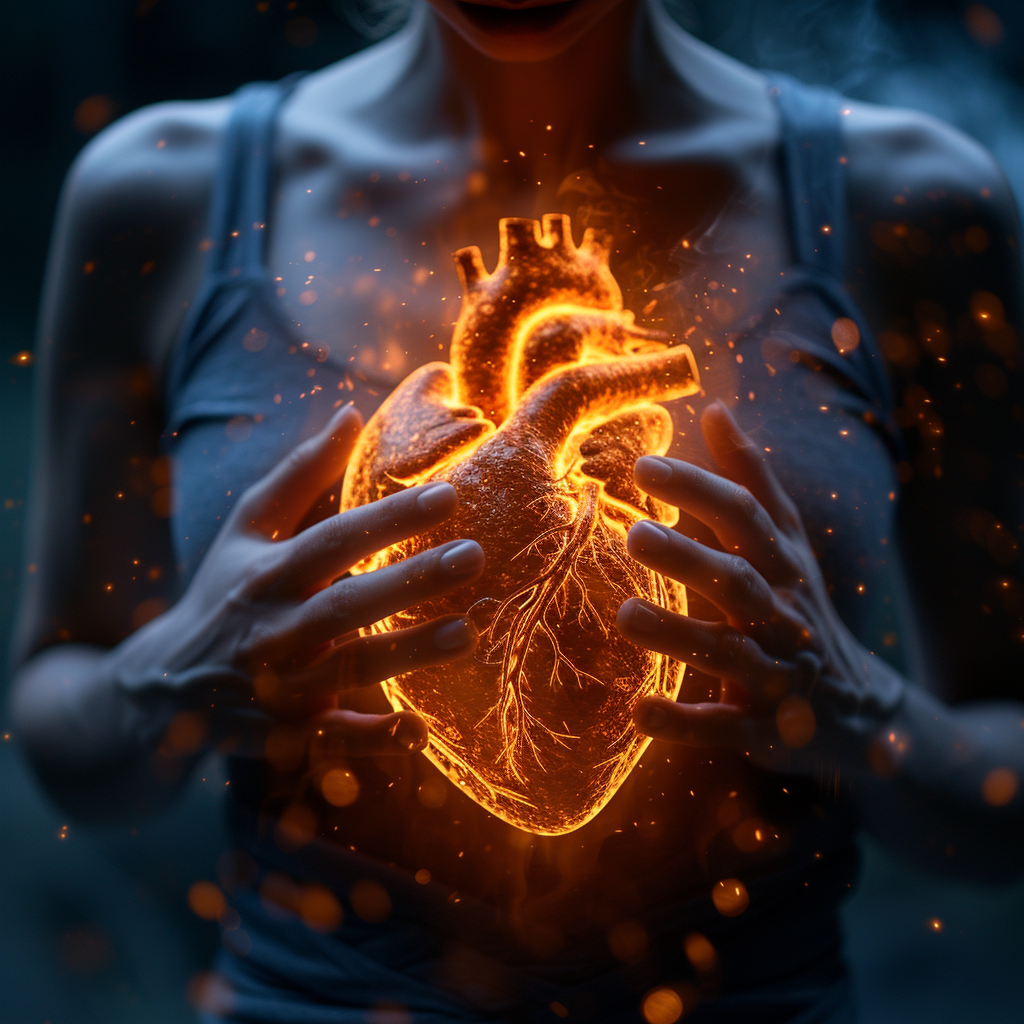 A person appearing to have a heart attack