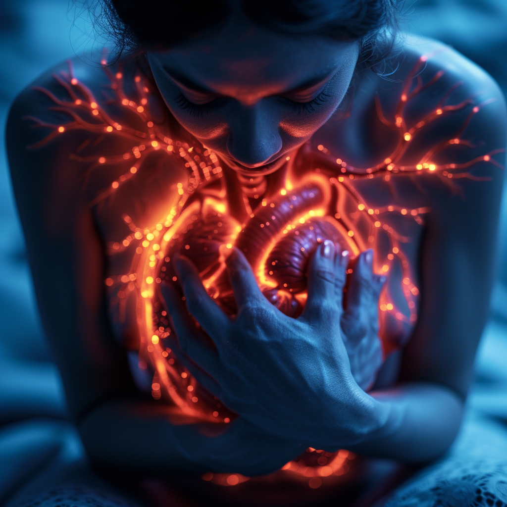 A person appearing to have a heart attack