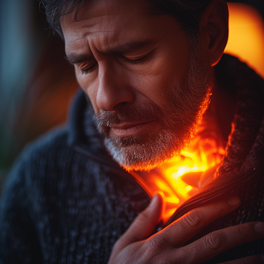 A person appearing to have a heart attack