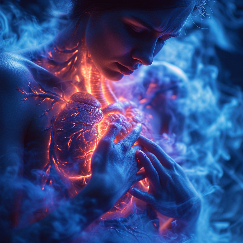 A person appearing to have a heart attack