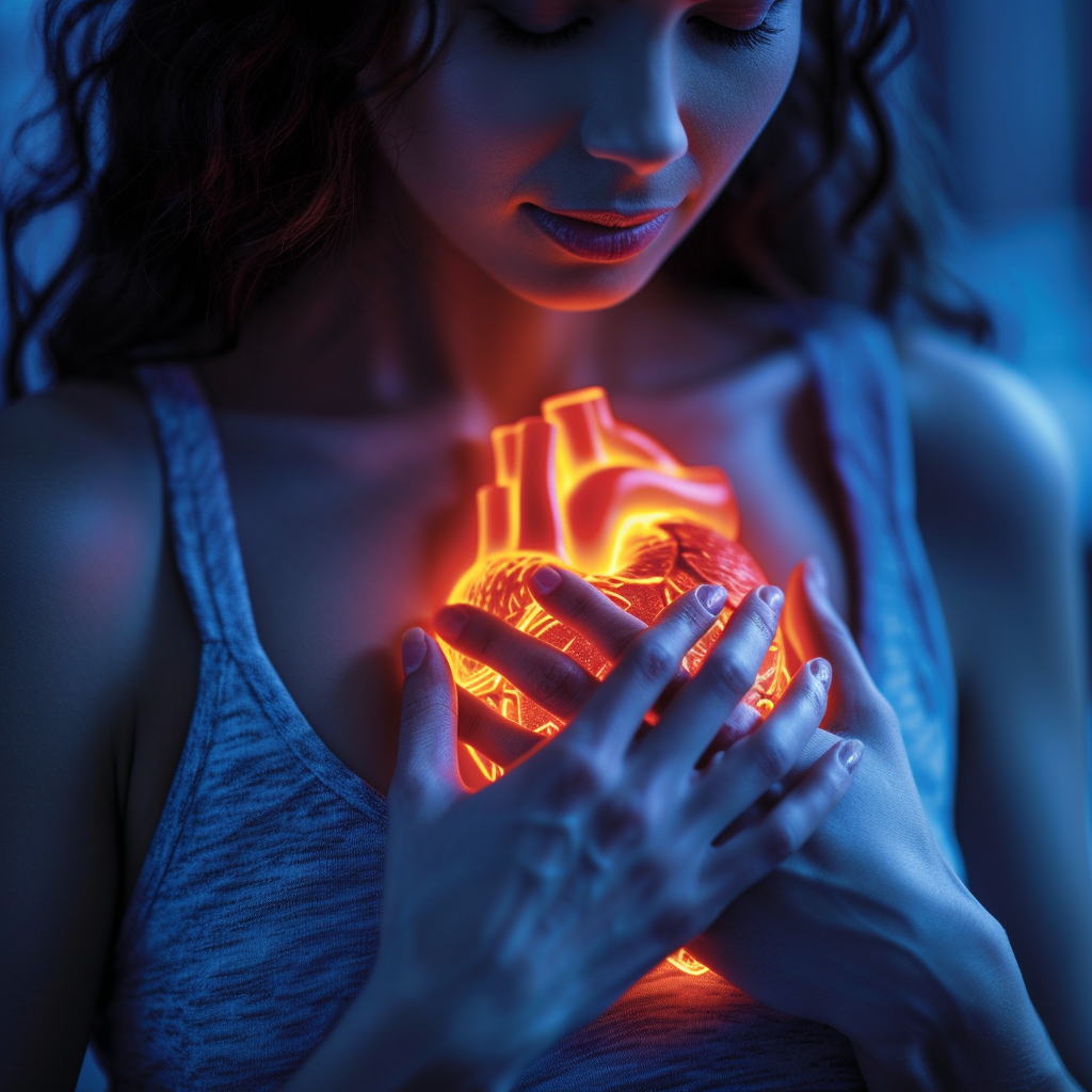 A person appearing to have a heart attack