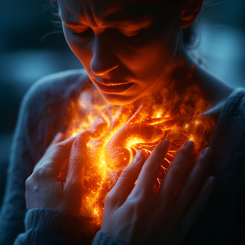 A person appearing to have a heart attack