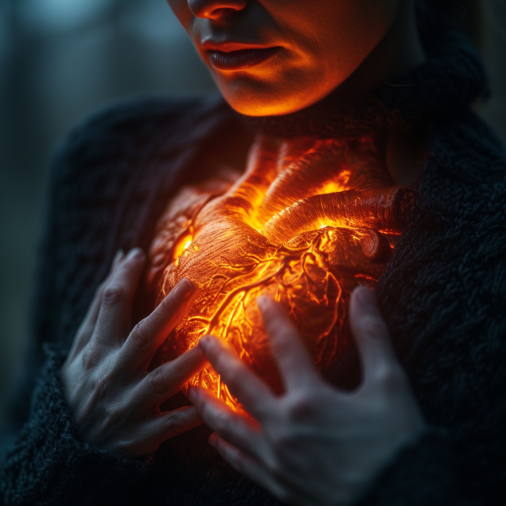 A person appearing to have a heart attack