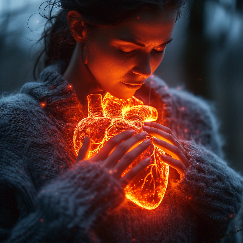 A person appearing to have a heart attack