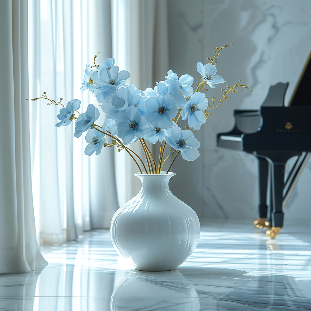 Blue Lily Arrangement - Fine Art Print