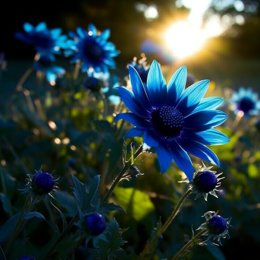 Beatiful blue sunrisr Flower