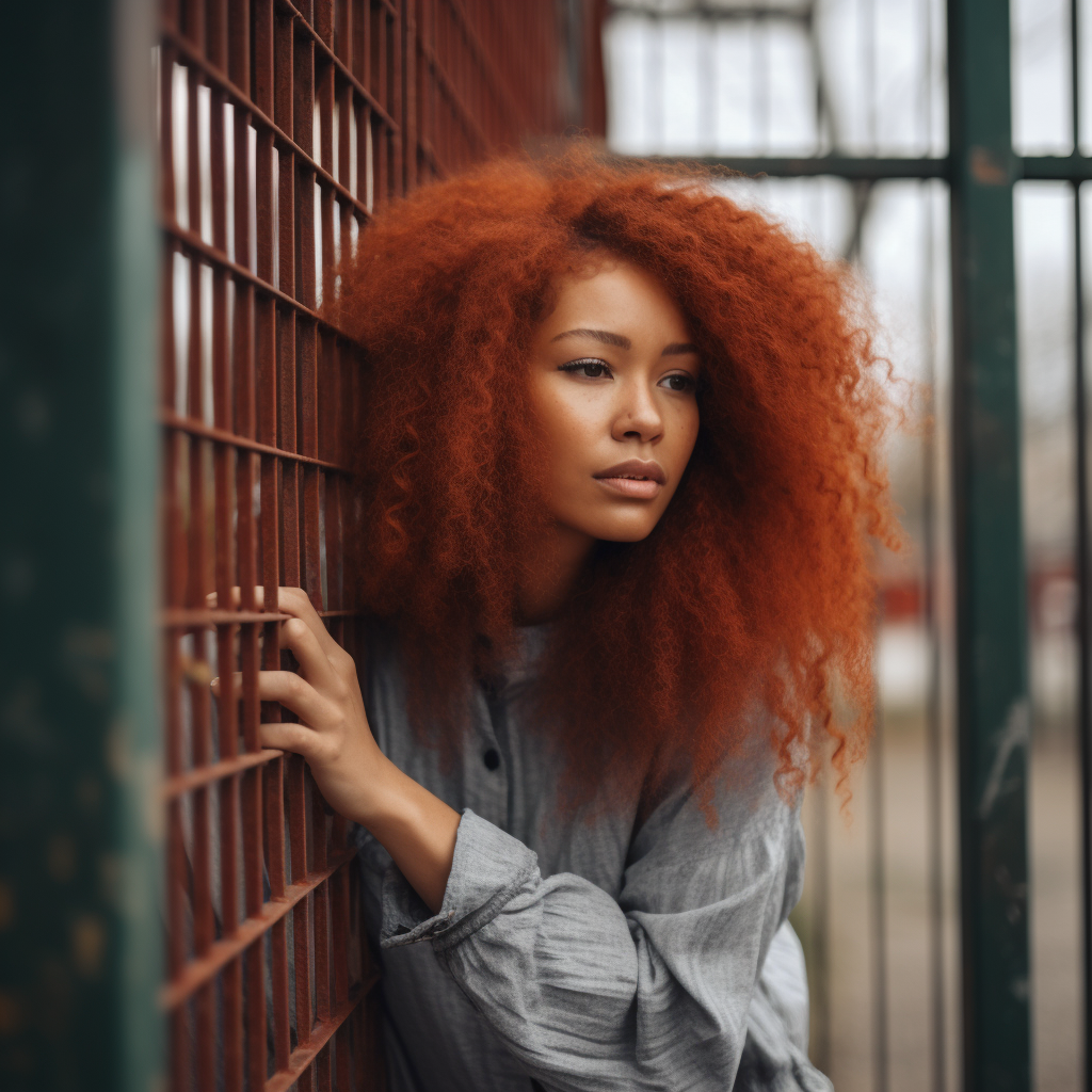 Elegant Fusion: Asian-Black Woman with Long Hair