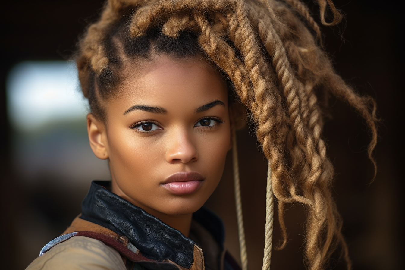 colorful black Haley Berry african american equestrian