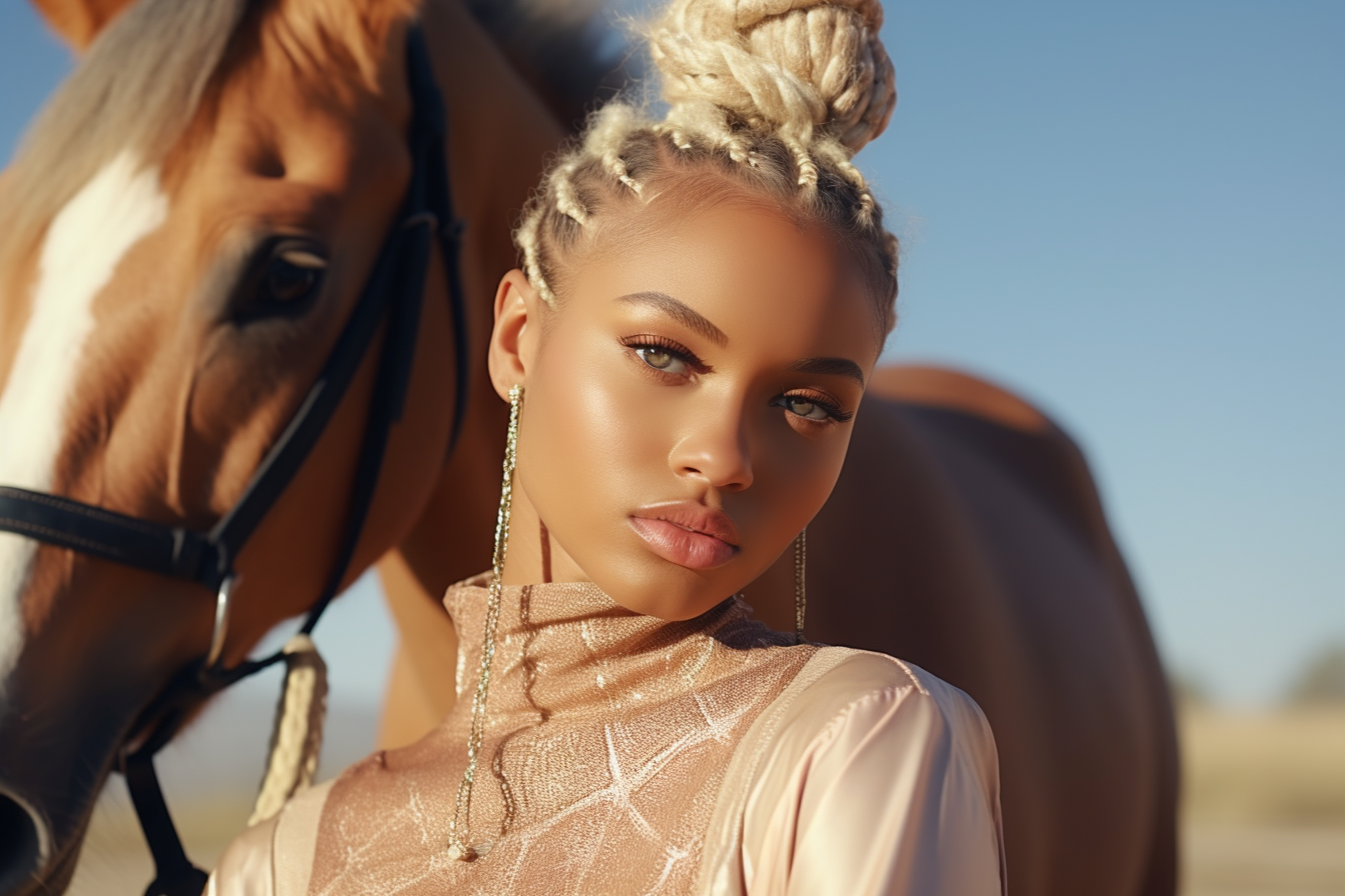 colorful black Haley Berry african american equestrian